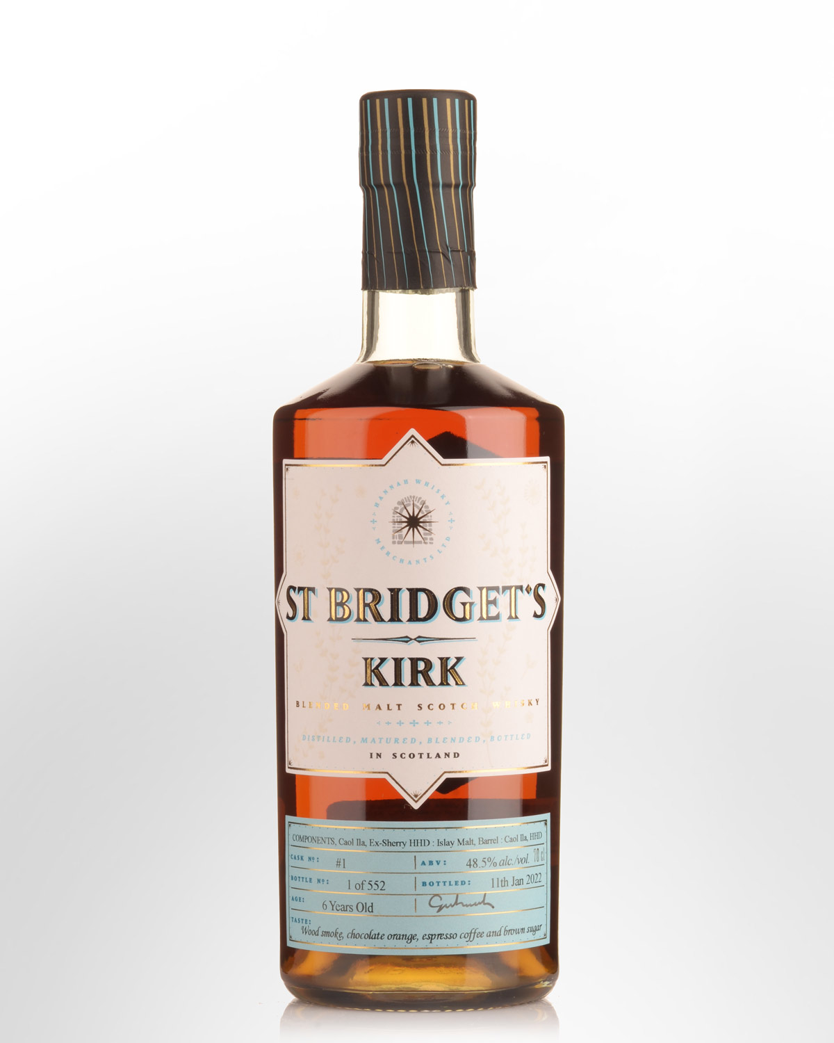 St Bridget's Kirk Cask #1 6 Year Old Blended Malt Scotch Whisky (700ml)