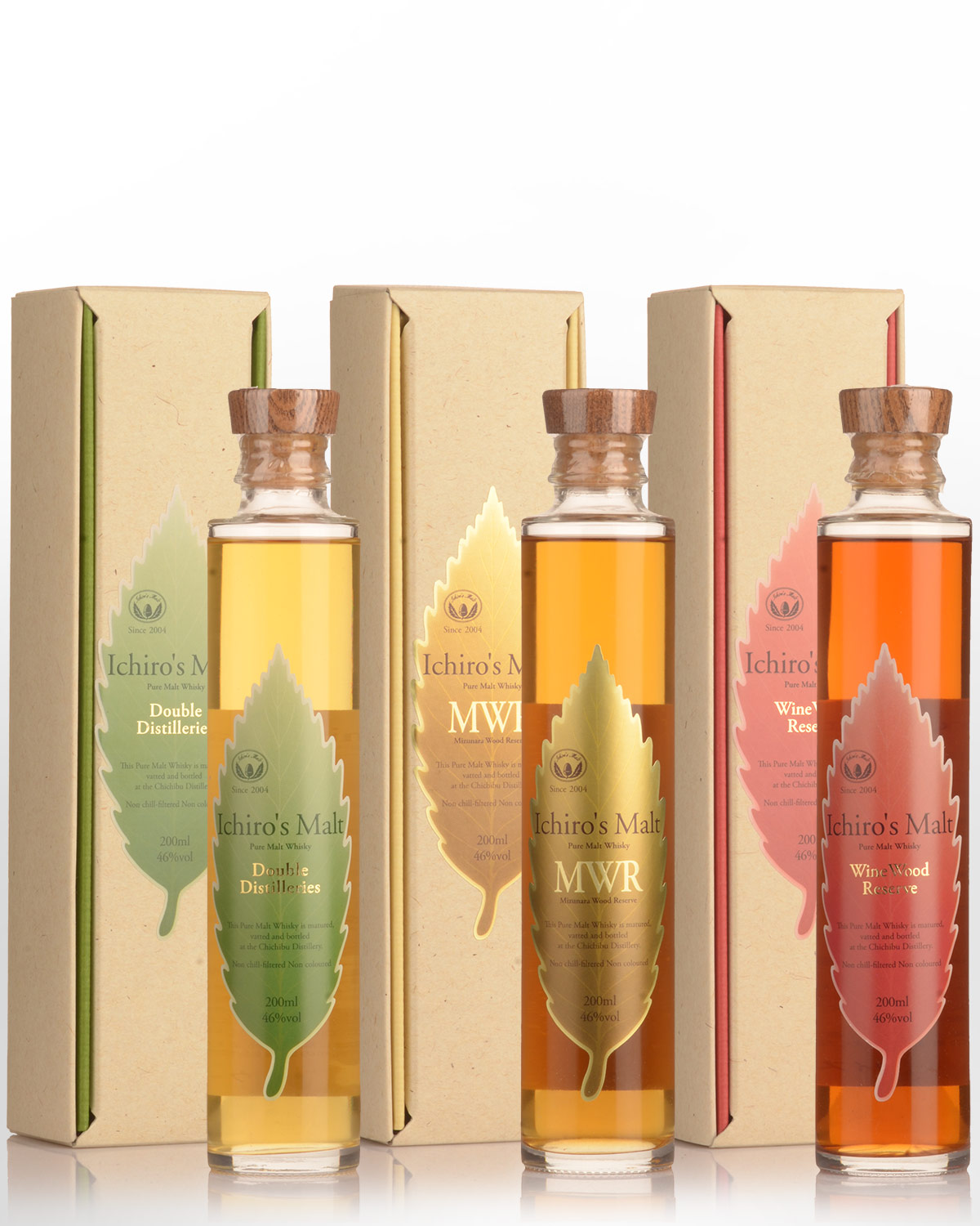 Ichiros Malt Set of Three Pure Malt Japanese Whisky (3 x 200ml)