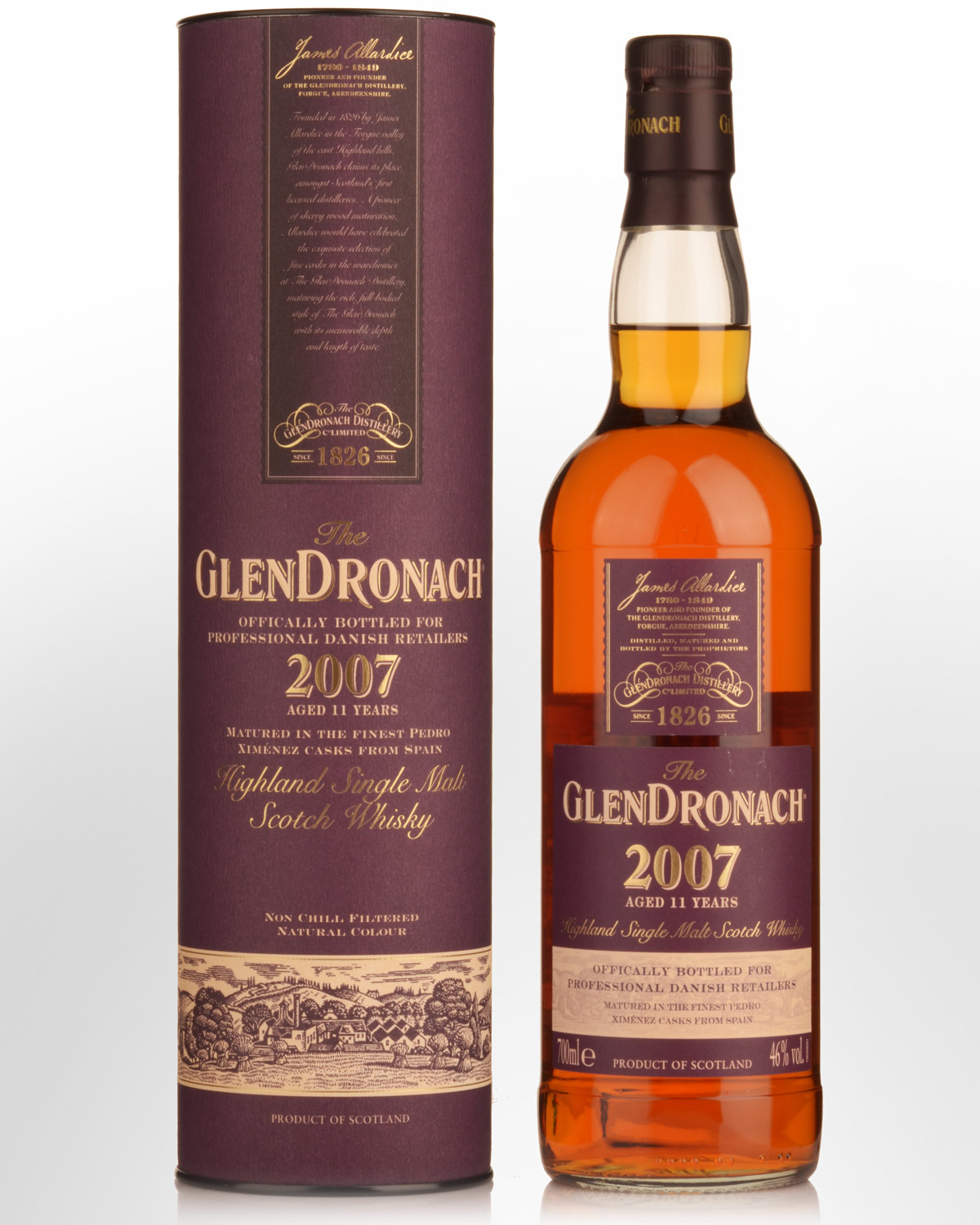 2007 Glendronach 11 Year Old Pedro Ximenez Sherry Matured Single Malt Scotch Whisky (700ml)
