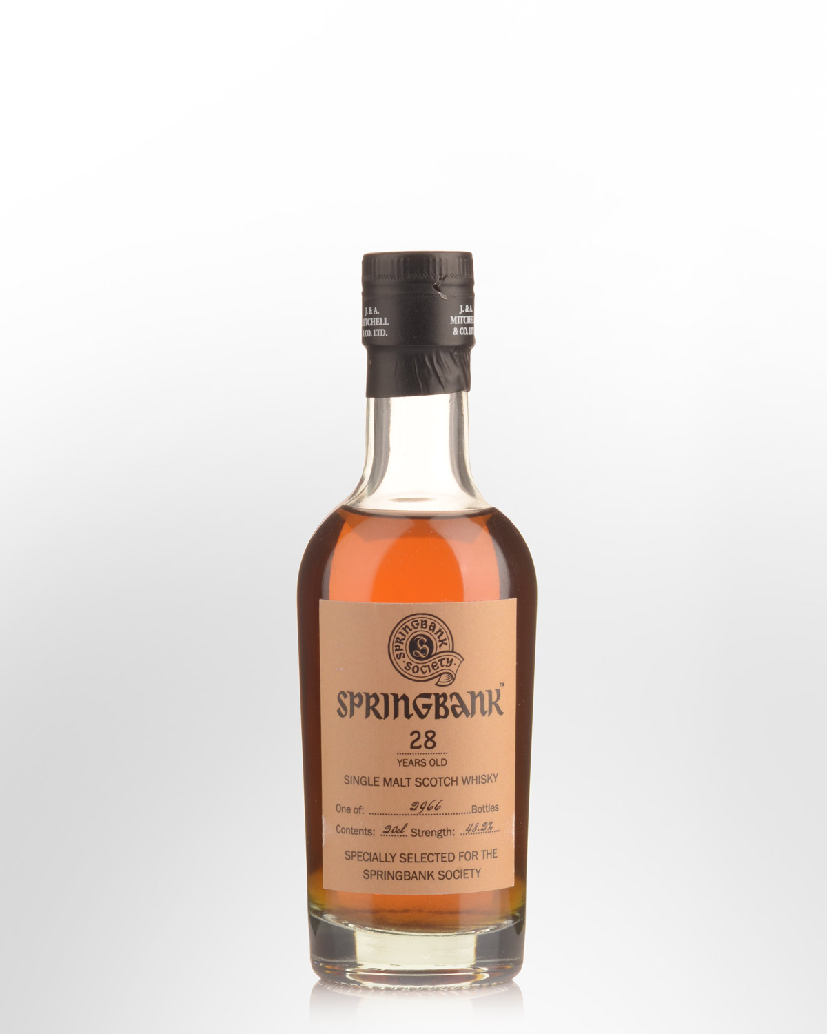 Springbank 28 Year Old Cask Strength Single Malt Scotch Whisky (200ml) - Springbank Society Bottling
