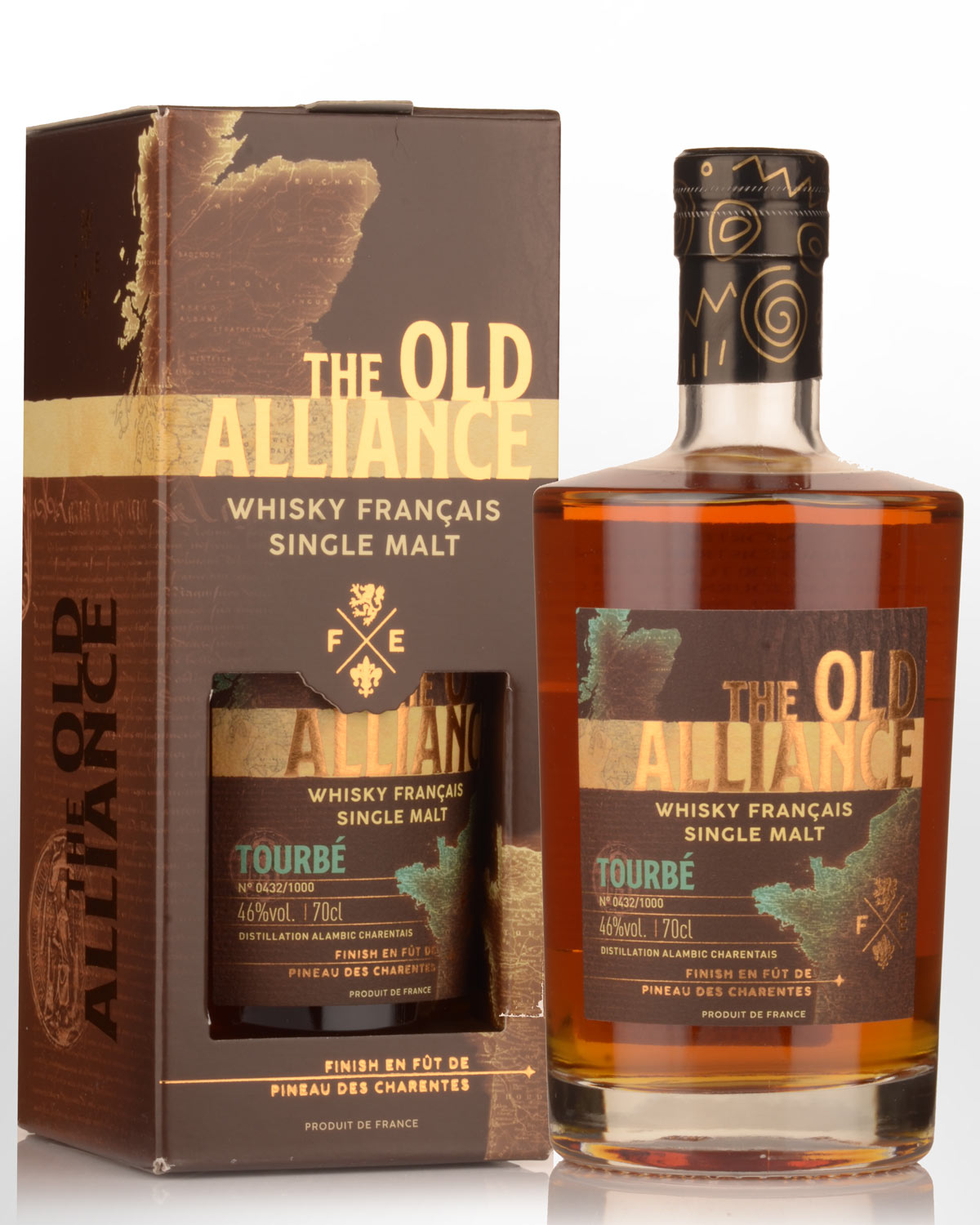 Mery Melrose The Old Alliance Tourbe (Peated) Single Malt French Whisky (700ml)