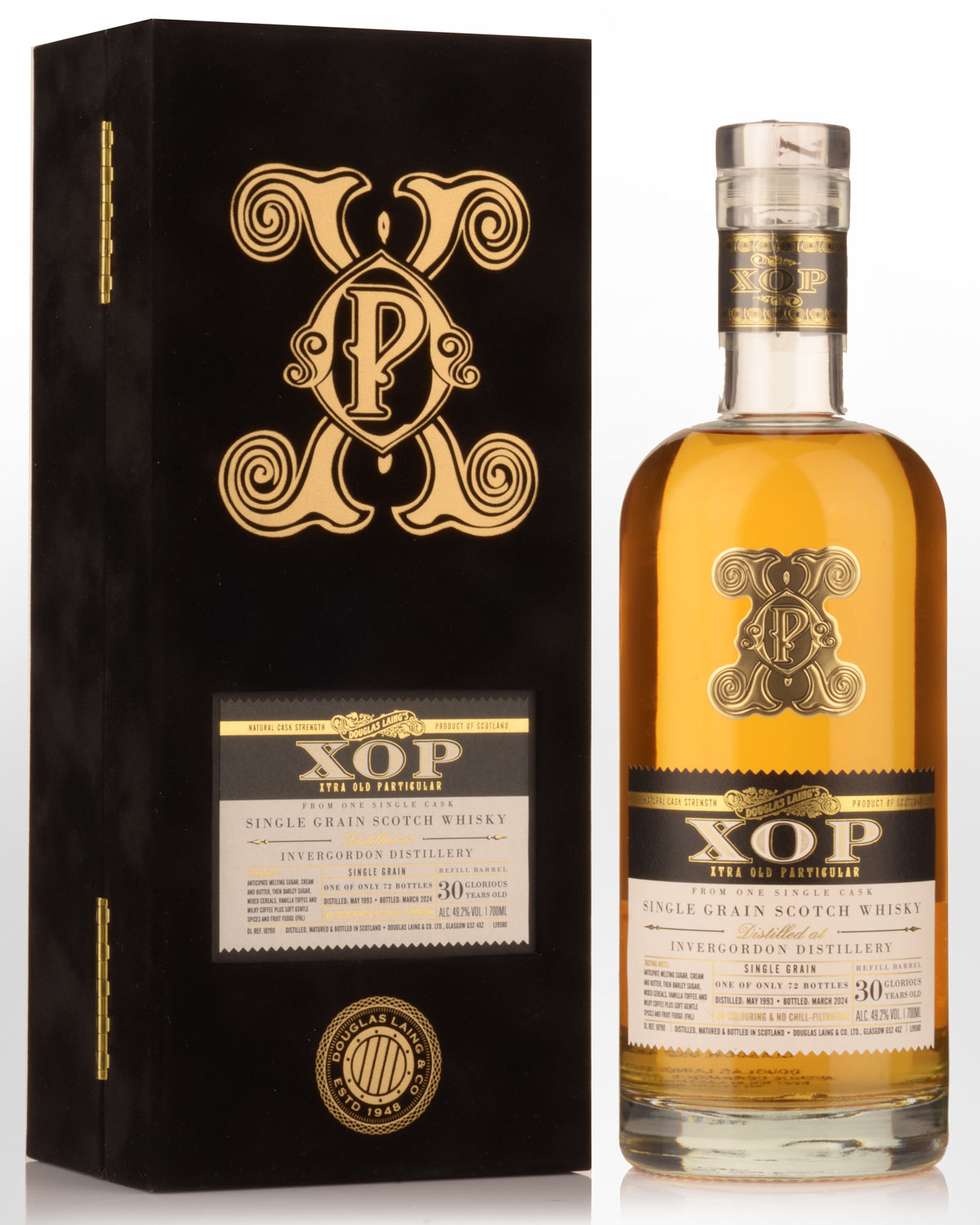 1993 Douglas Laing & Co. XOP Xtra Old Particular Invergordon 30 Year Old Single Cask Limited Release Cask Strength Single Grain Scotch Whisky (700ml)