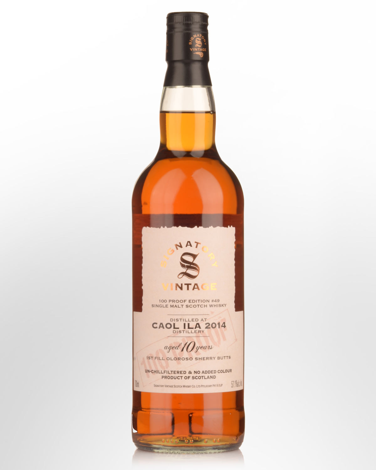 2014 Signatory Vintage Caol Ila 10 Year Old 100 Proof Edition #49 Single Malt Scotch Whisky (700ml)