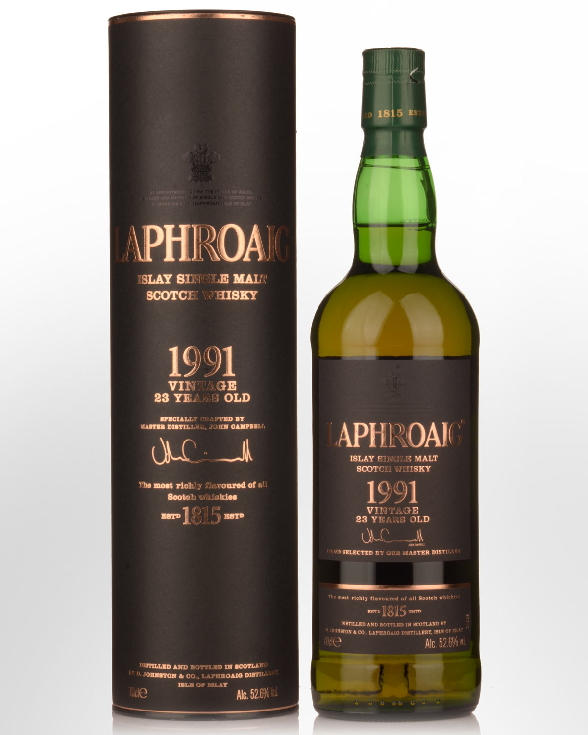 1991 Laphroaig 23 Year Old Cask Strength Single Malt Scotch Whisky (700ml)