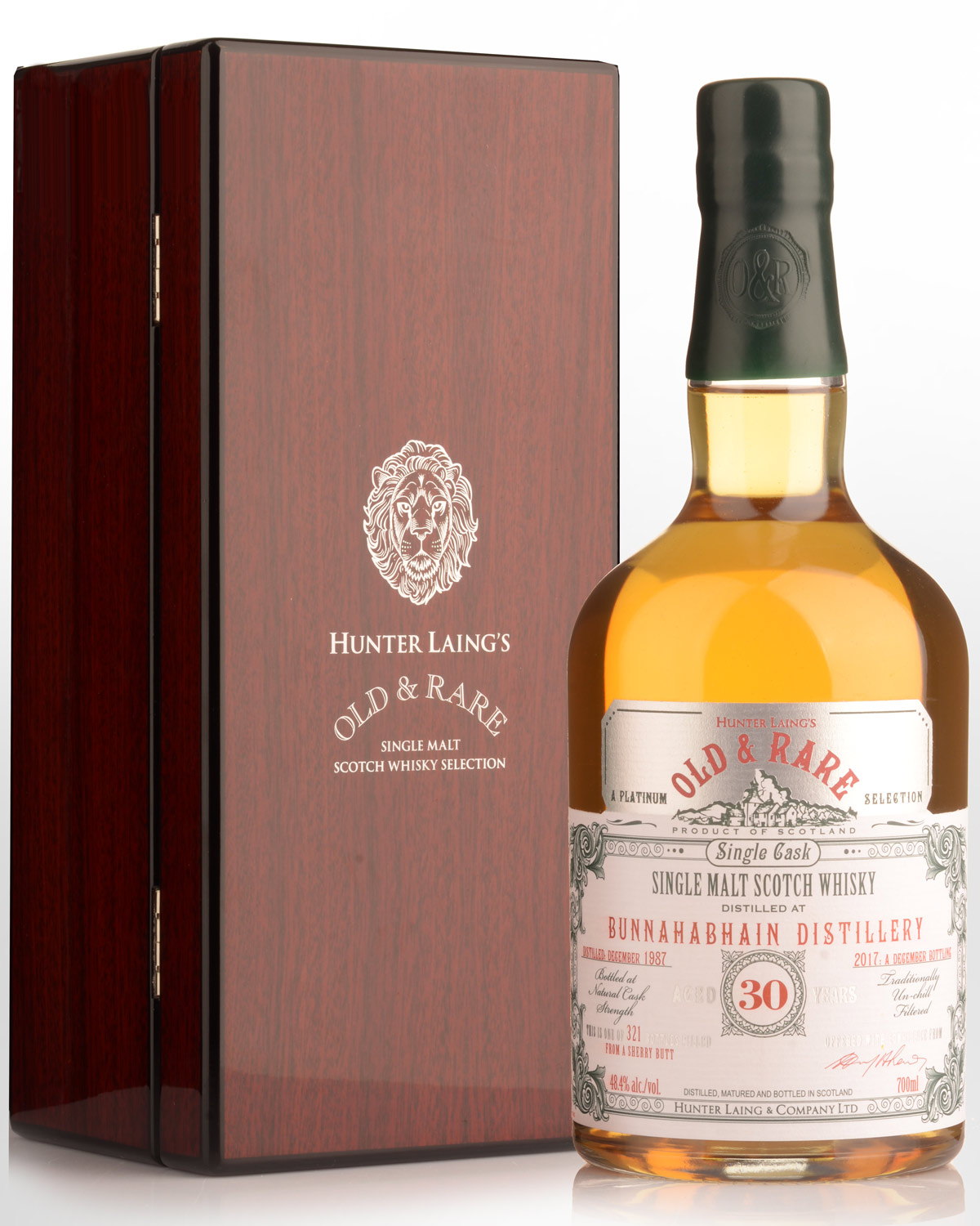 1987 Hunter Laing & Co. Old & Rare Bunnahabhain 30 Year Old Cask Strength Single Malt Scotch Whisky (700ml)
