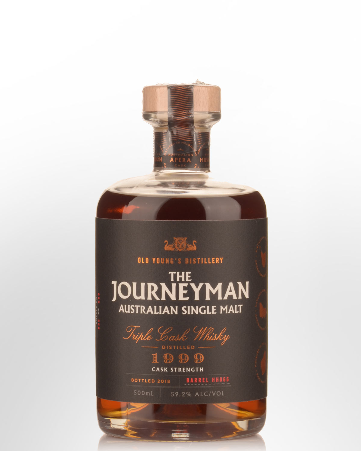 1999 Sullivans Cove The Journeyman Triple Cask Cask Strength Single Malt Australian Whisky (500ml)