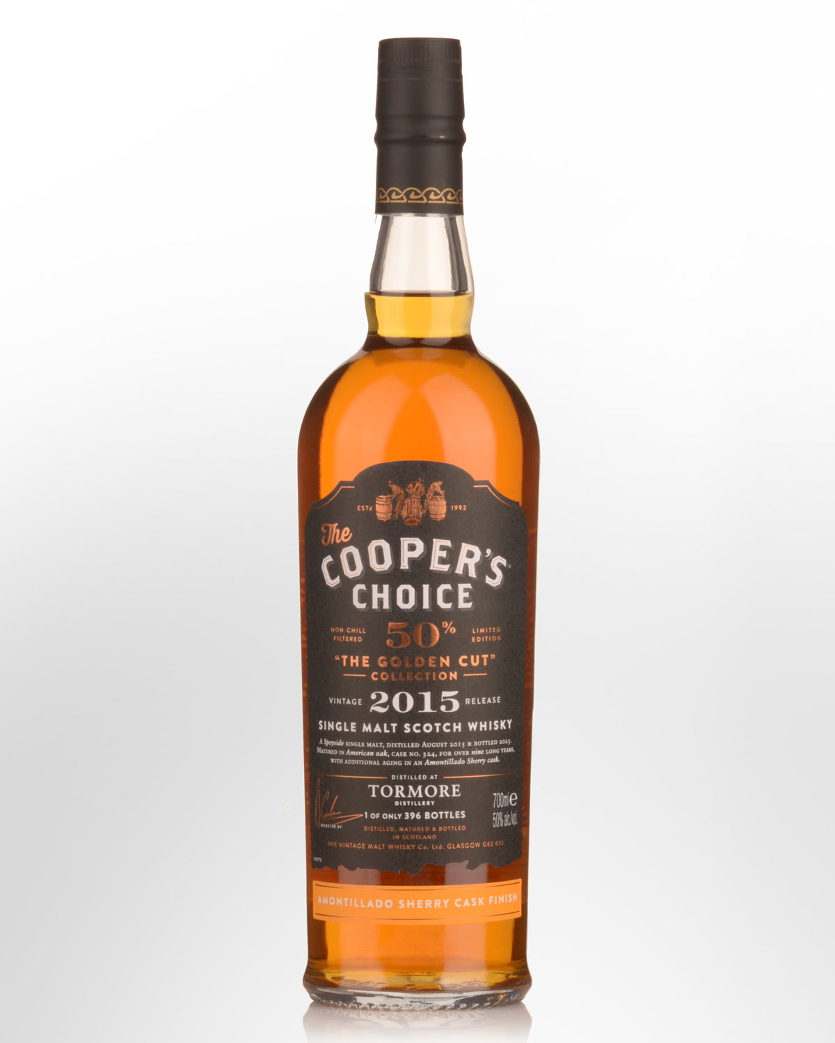 2015 Cooper's Choice The Golden Cut Collection Tormore 9 Year Old Single Malt Scotch Whisky (700ml)