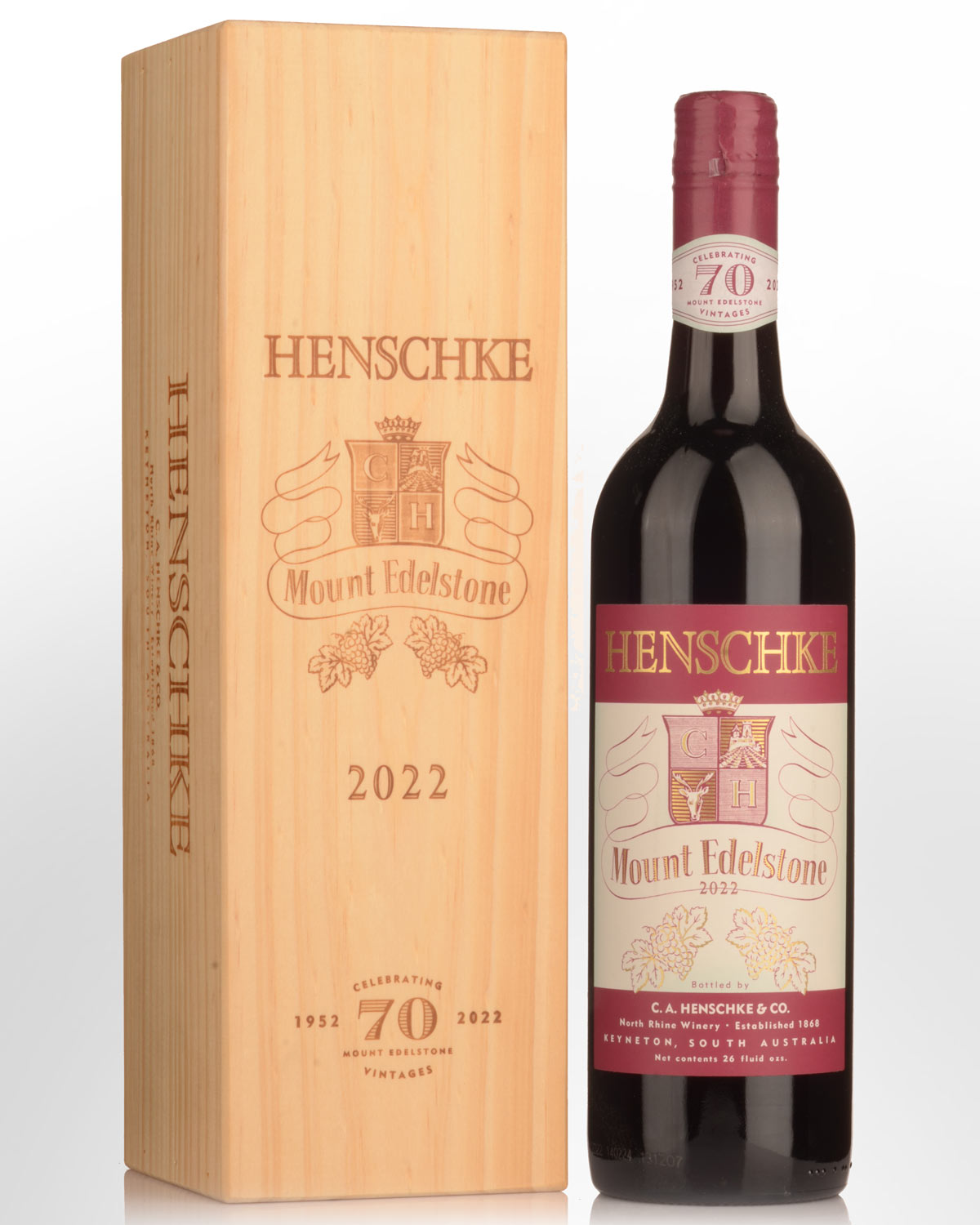 2022 Henschke Mount Edelstone Shiraz 70th Anniversary Collectors Box