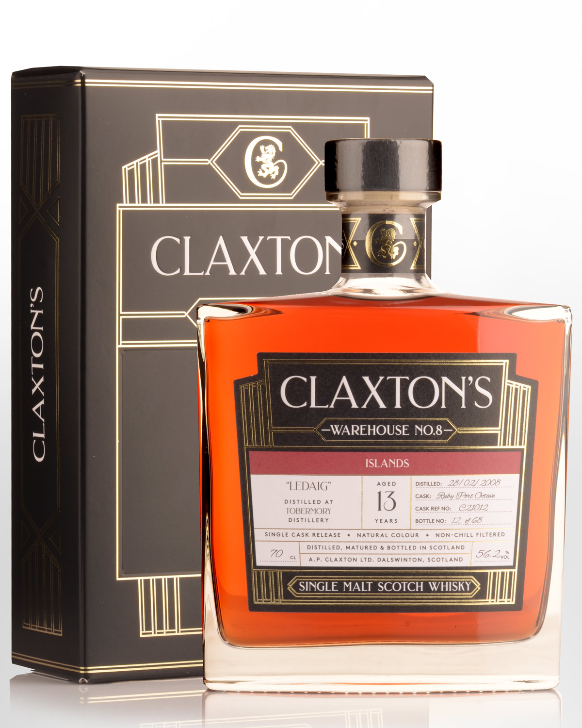 2008 Claxton's Warehouse No.8 Ledaig 13 Year Old Cask Strength Single Malt Scotch Whisky (700ml)