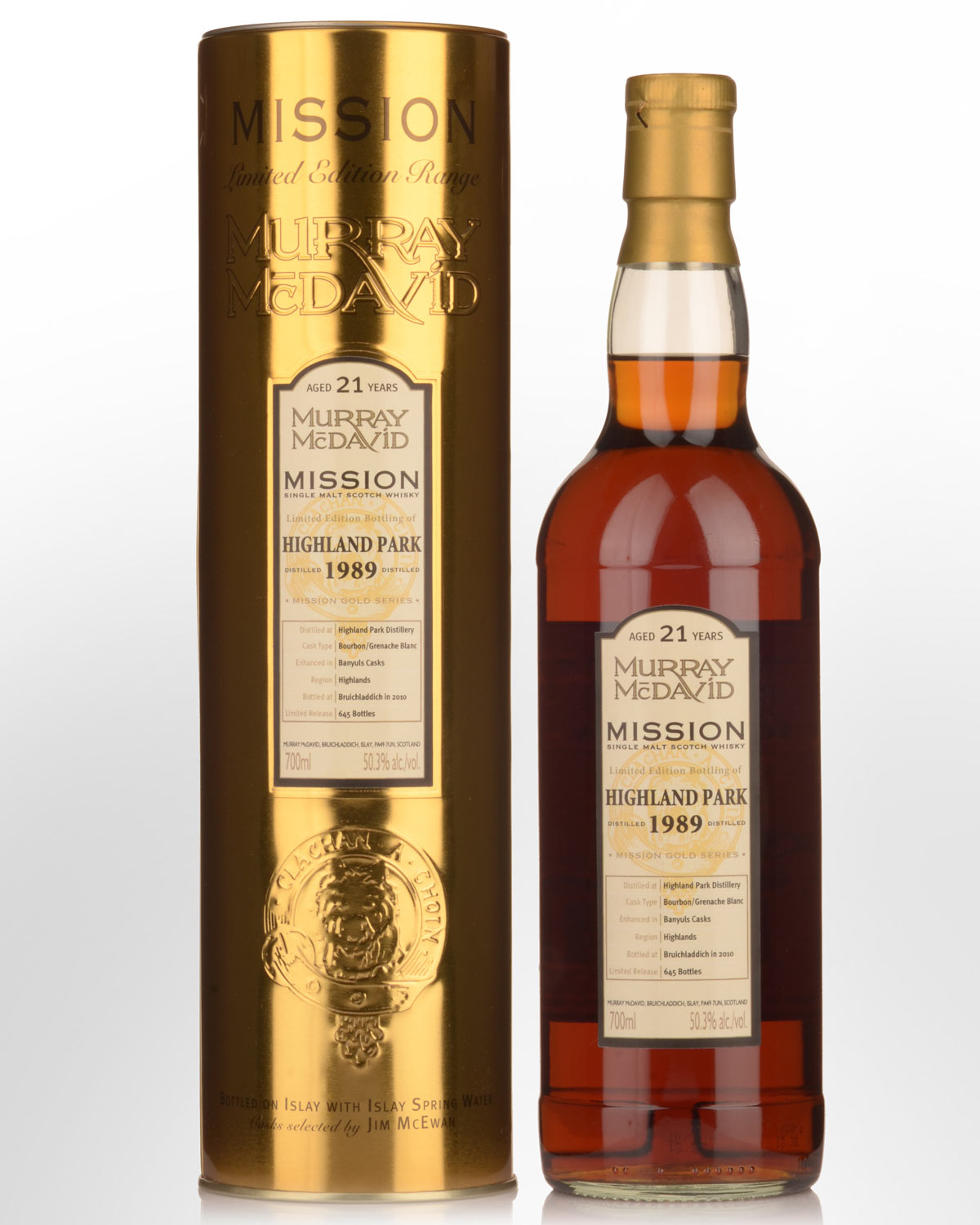 1989 Murray McDavid Mission Gold Series Highland Park 21 Year Old Single Malt Scotch Whisky (700ml)