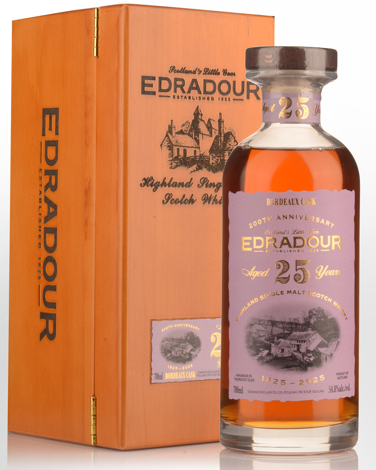 1999 Edradour 200th Anniversary 25 Year Old Bordeaux Cask #811 Cask Strength Single Malt Scotch Whisky (700ml)