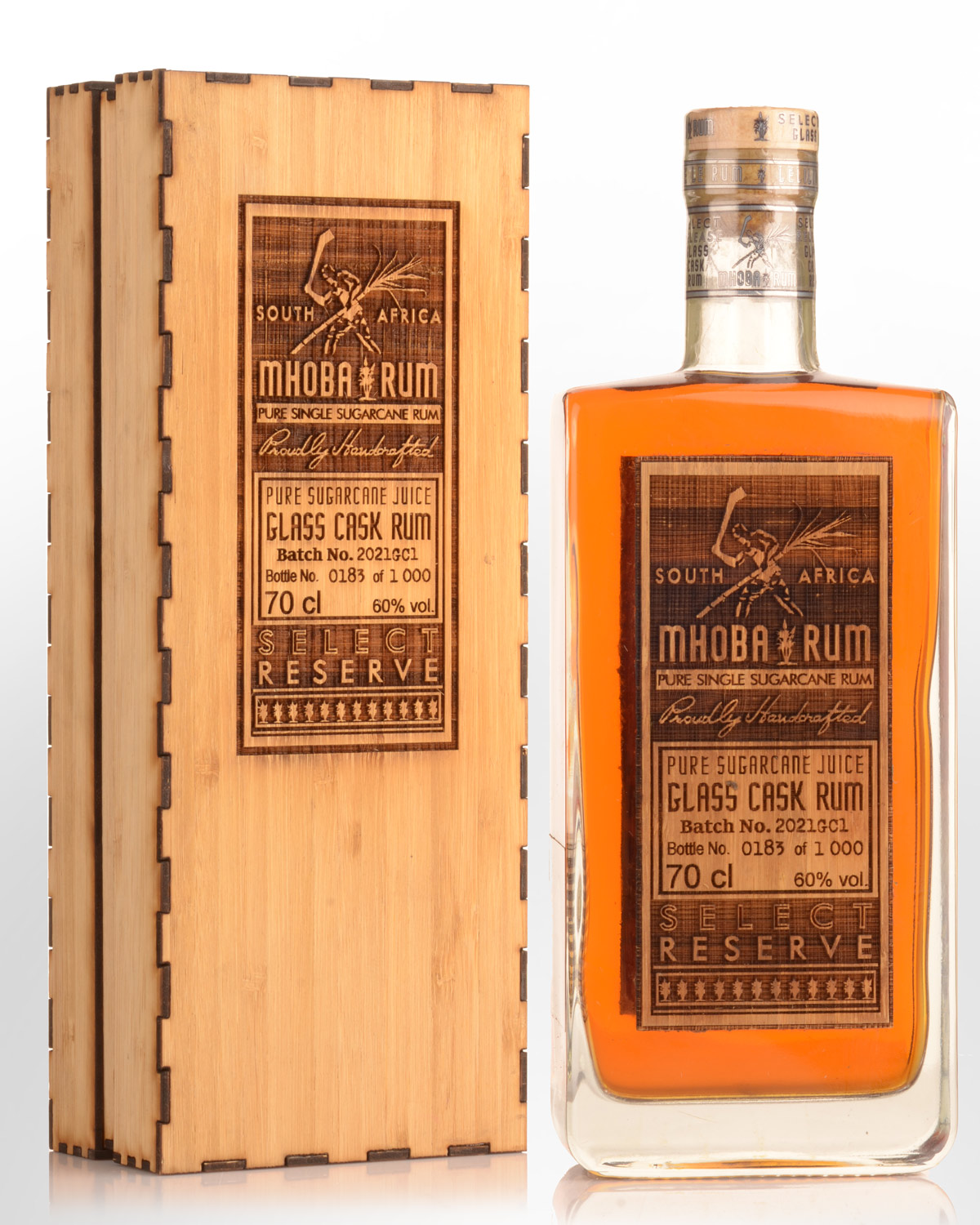 Mhoba Select Reserve Glass Cask 60 South African Rum (700ml)