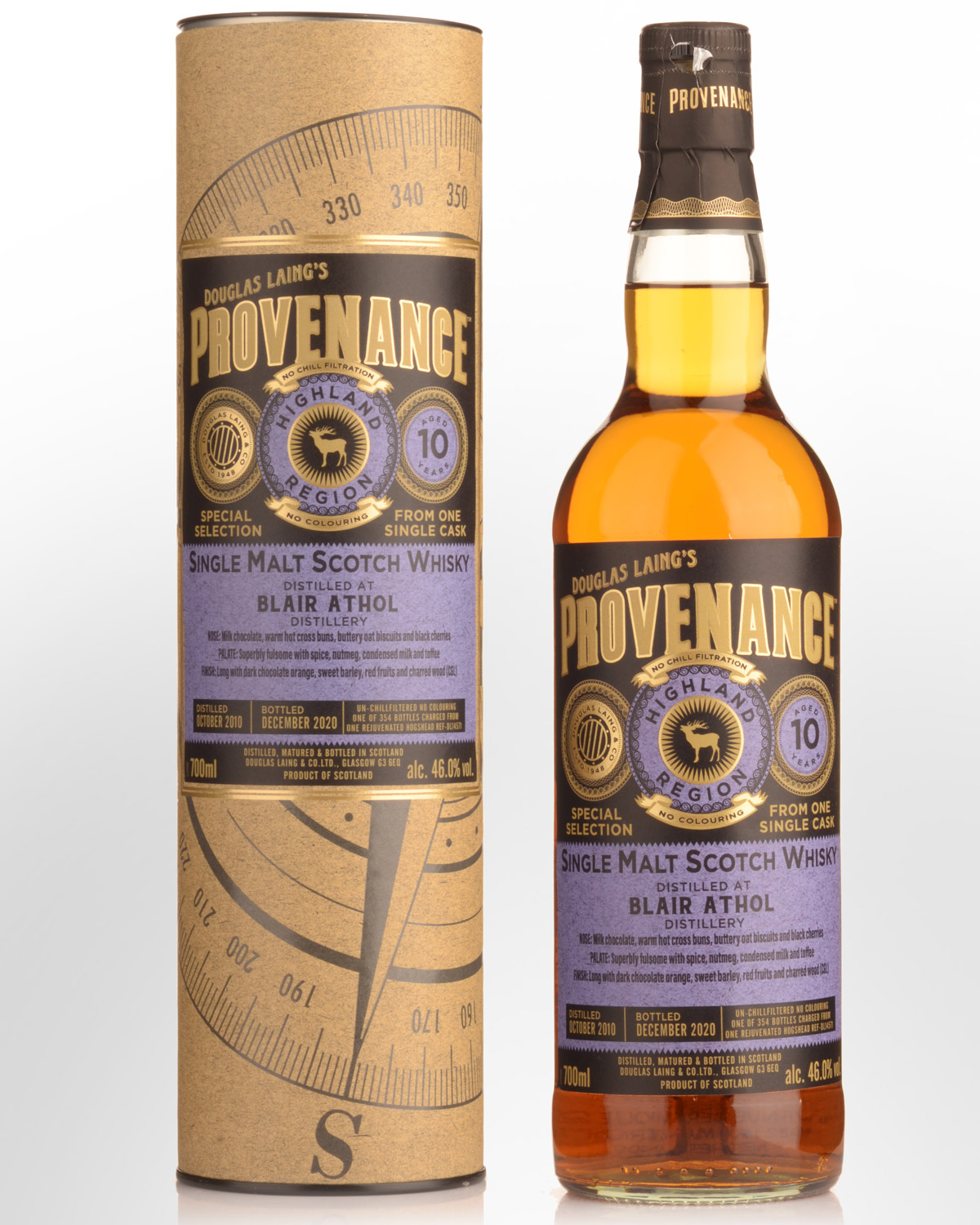 2010 Douglas Laing & Co. Provenance Blair Athol 10 Year Old Single Malt Scotch Whisky (700ml)