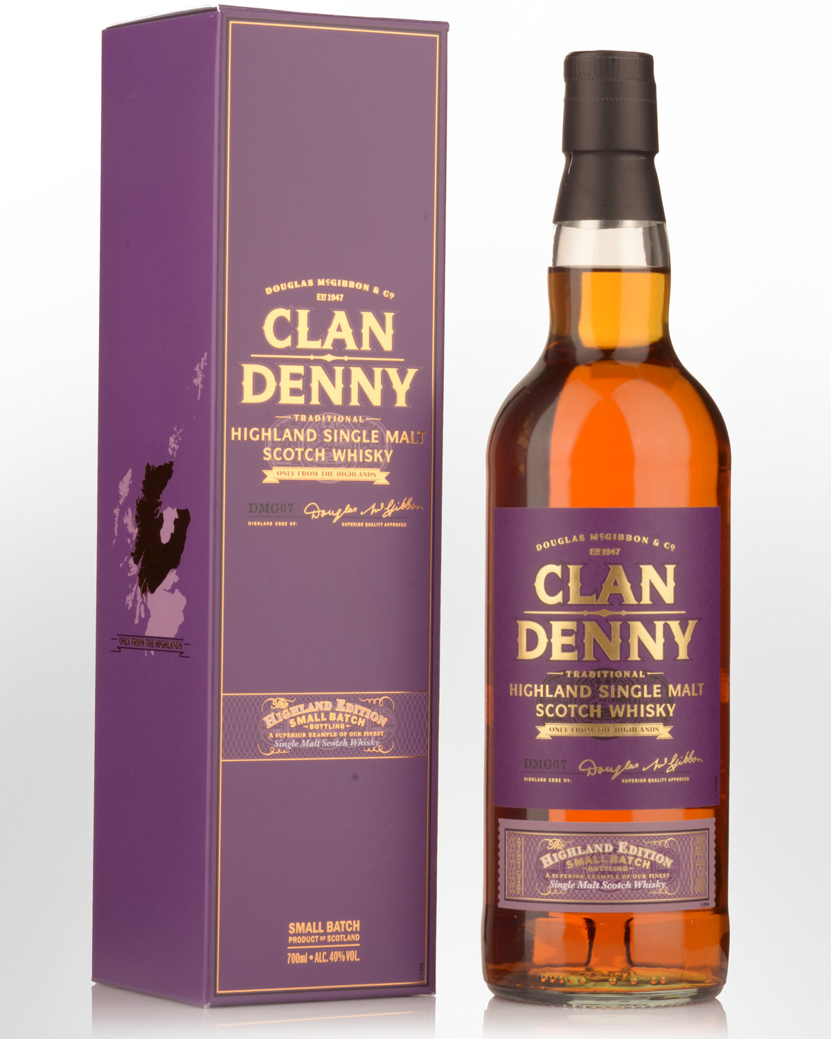 Clan Denny Highland Edition Small Batch Single Malt Scotch Whisky (700ml)