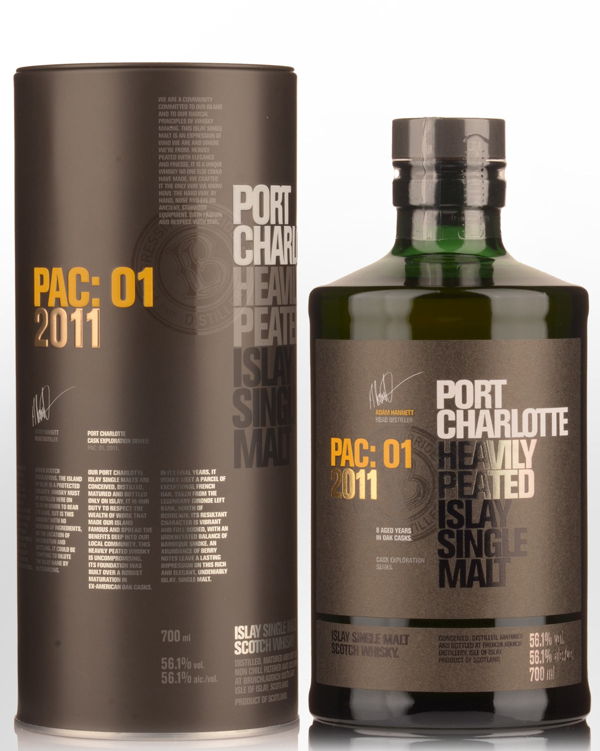 2011 Bruichladdich Port Charlotte PAC01 Cask Strength Single Malt Scotch Whisky (700ml)