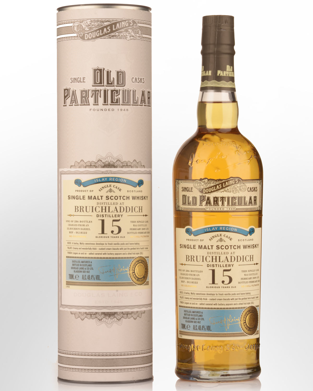 2009 Douglas Laing & Co. Old Particular Single Cask Bruichladdich 15 Year Old Single Malt Scotch Whisky (700ml)