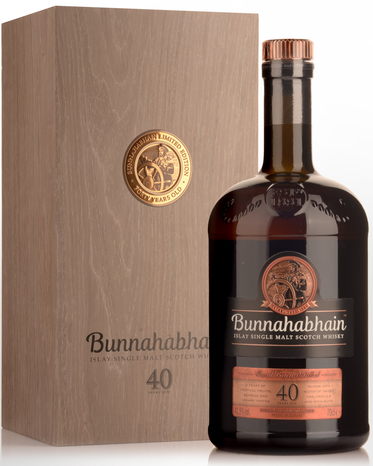 Bunnahabhain 40 Year Old Single Malt Scotch Whisky 700ml Nicks Wine