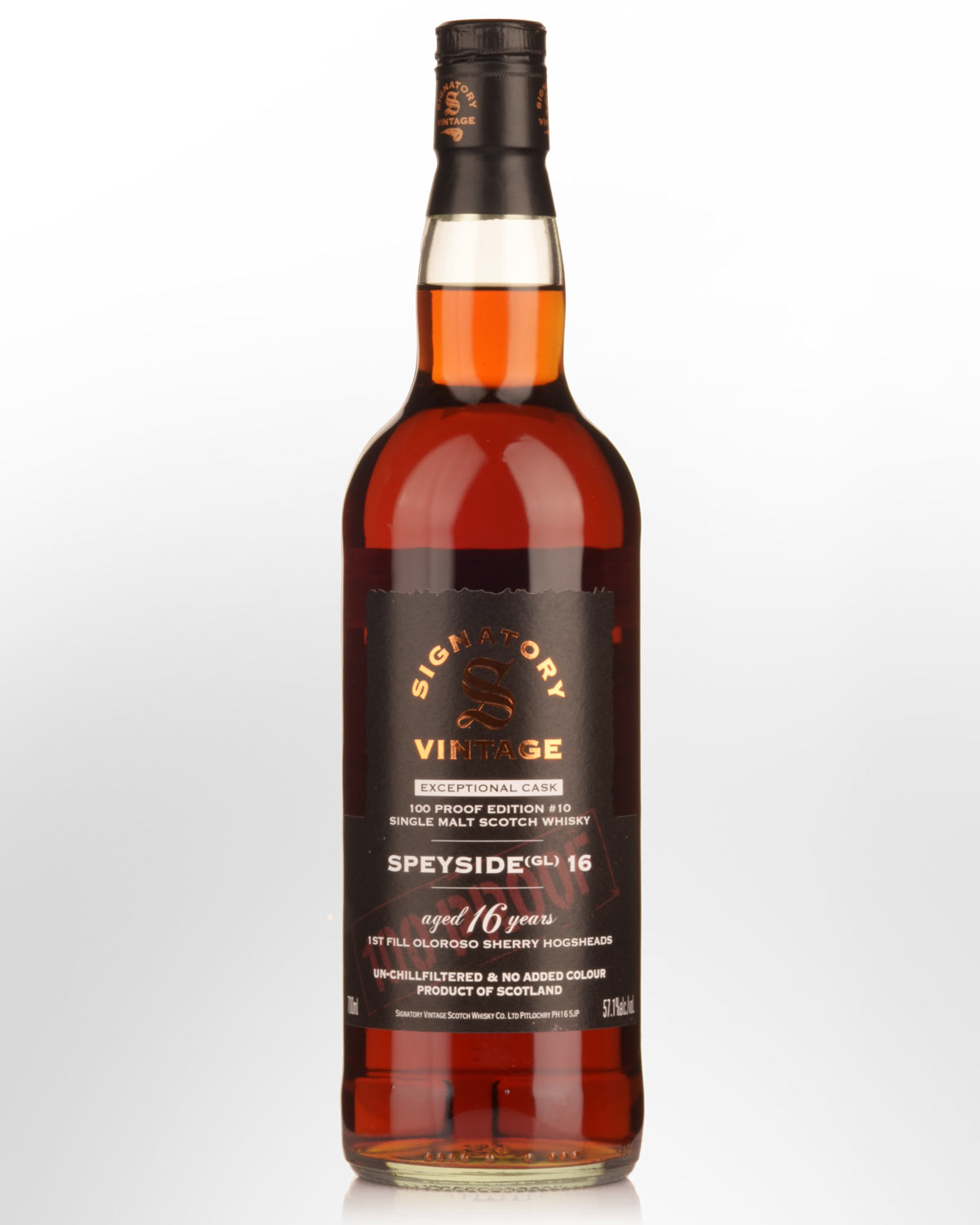 Signatory Vintage Speyside (GL) 16 Year Old 100 Proof Edition #10 Exceptional Cask Single Malt Scotch Whisky (700ml)