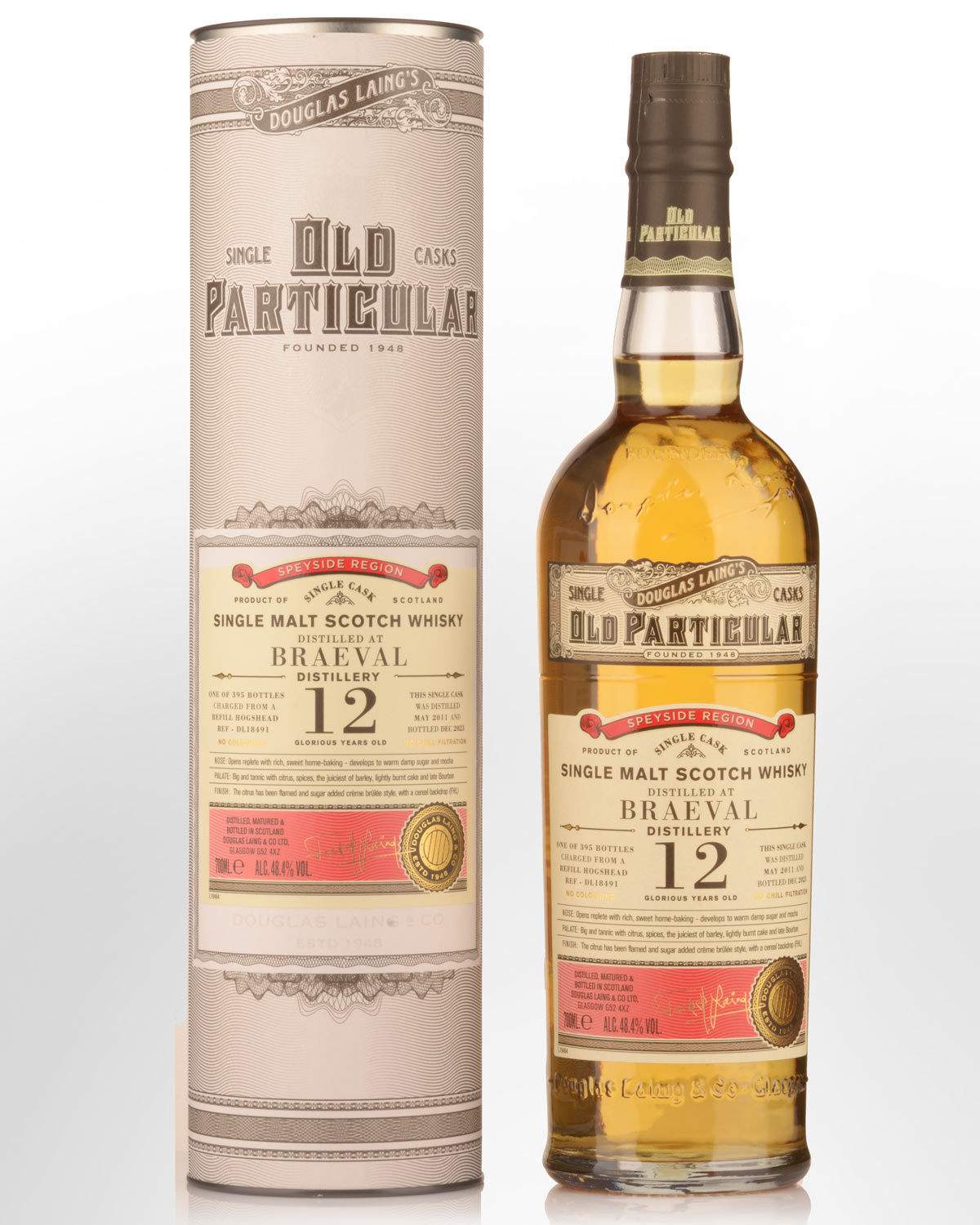 2011 Douglas Laing & Co. Old Particular Single Cask Braeval 12 Year Old Single Malt Scotch Whisky (700ml)