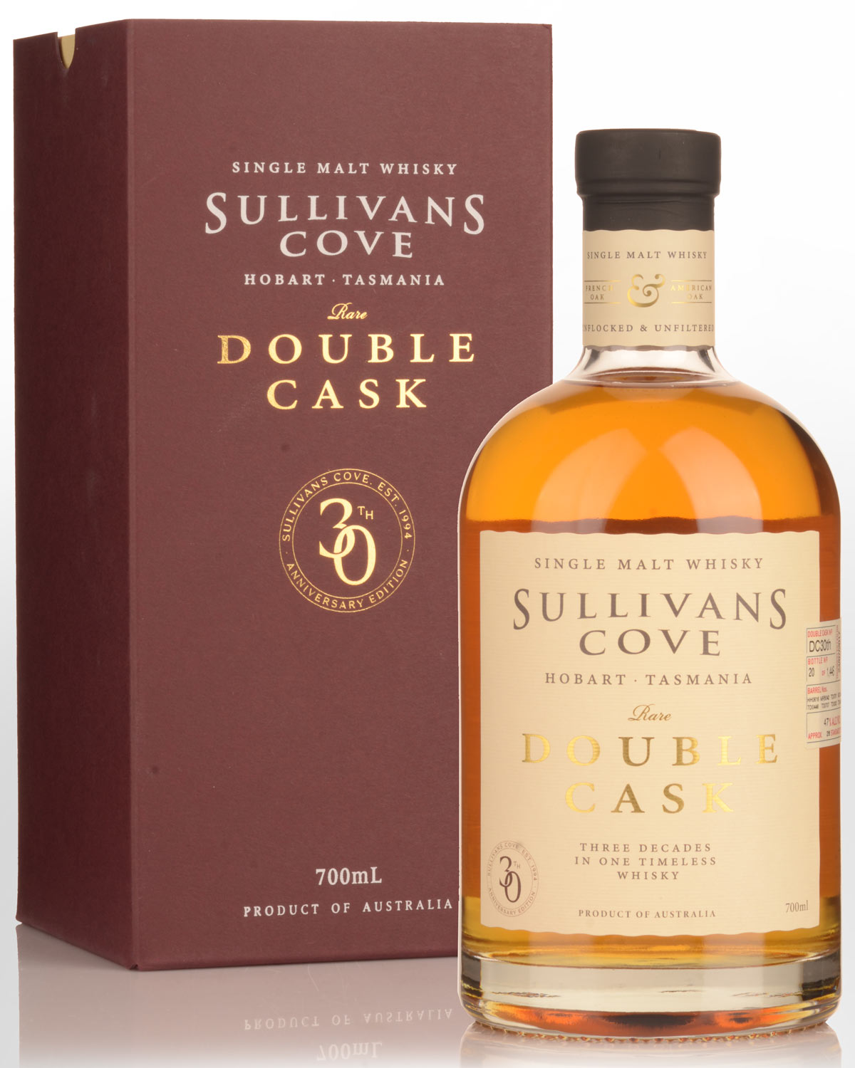 Sullivans Cove Double Cask Barrel DC30TH Single Malt Australian Whisky (700ml)