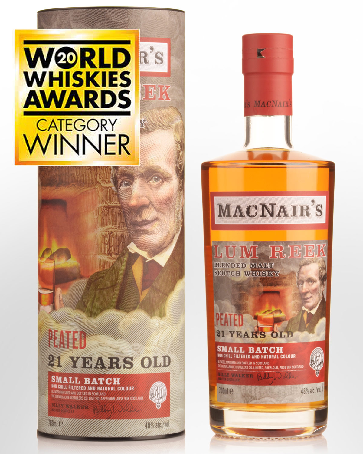 MacNair’s Lum Reek 21 Year Old Blended Malt Scotch Whisky (700ml)