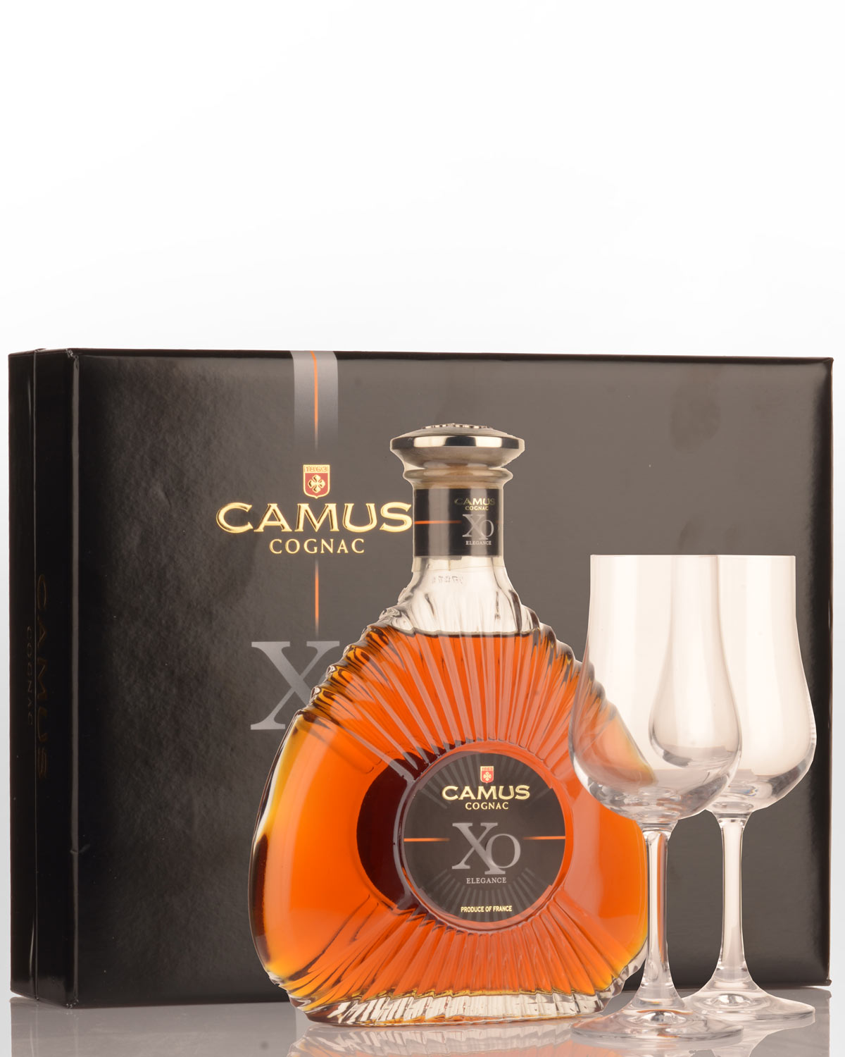Camus Elegance XO Cognac (700ml) - 2 Glasses Gift Pack - Older Bottling