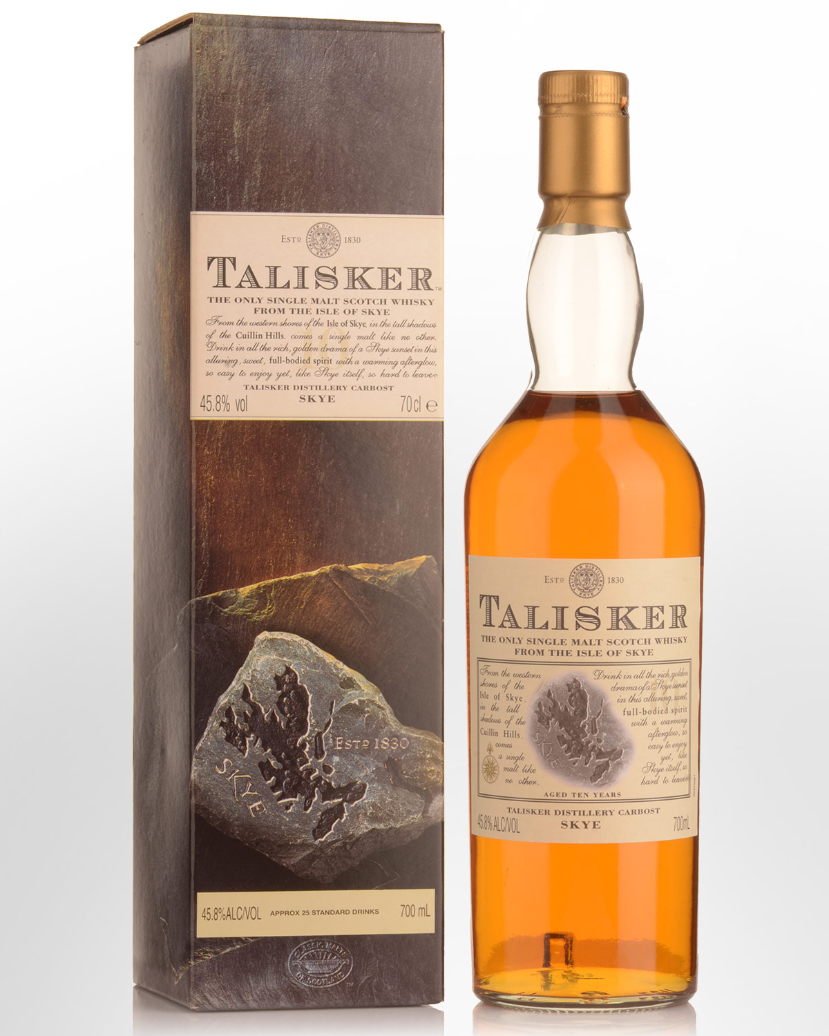 Talisker 10 Year Old Single Malt Scotch Whisky (700ml) - 1990s Bottling
