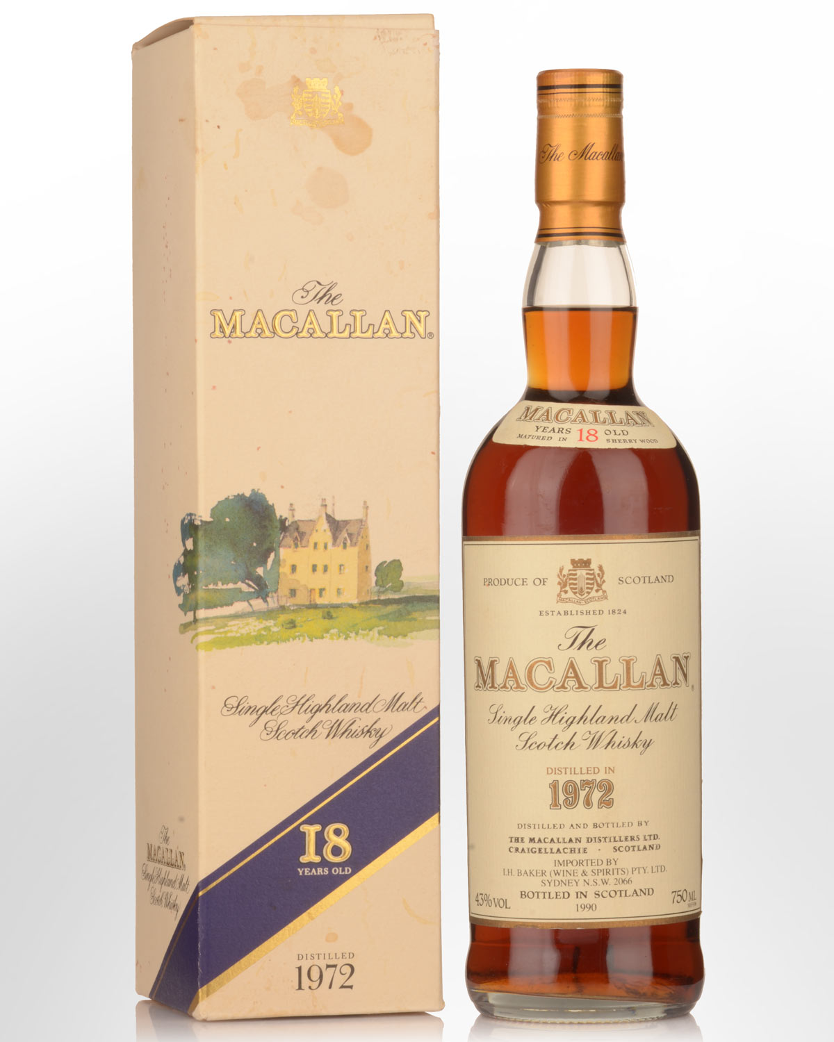 1972 The Macallan 18 Year Old Single Malt Scotch Whisky (750ml)
