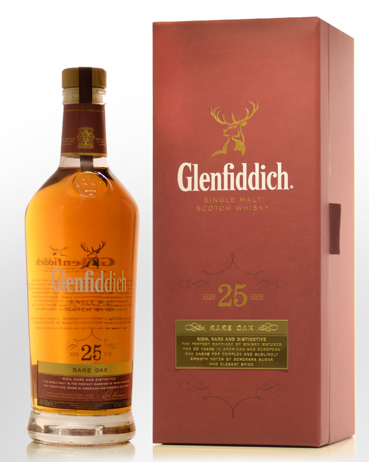 Glenfiddich Rare Oak 25 Year Old Single Malt Scotch Whisky (700ml
