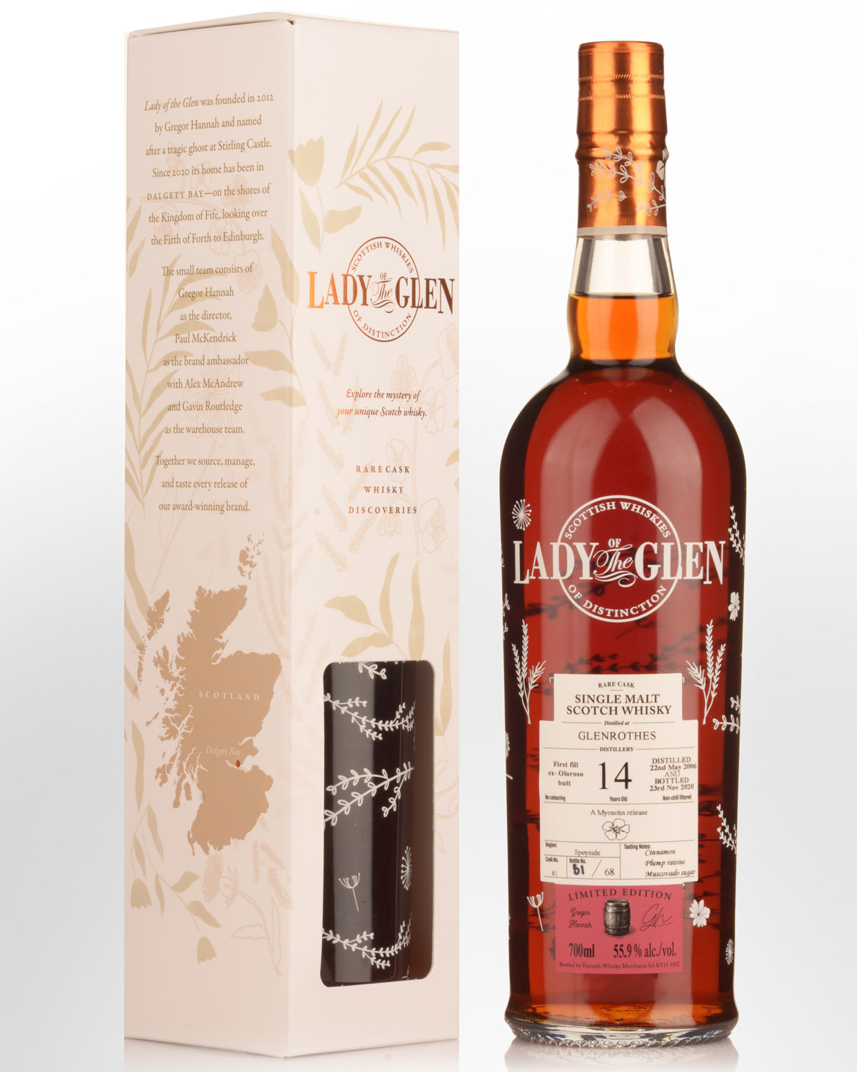 2006 Lady of the Glen Glenrothes Single Cask #1 14 Year Old Cask Strength Single Malt Scotch Whisky (700ml)