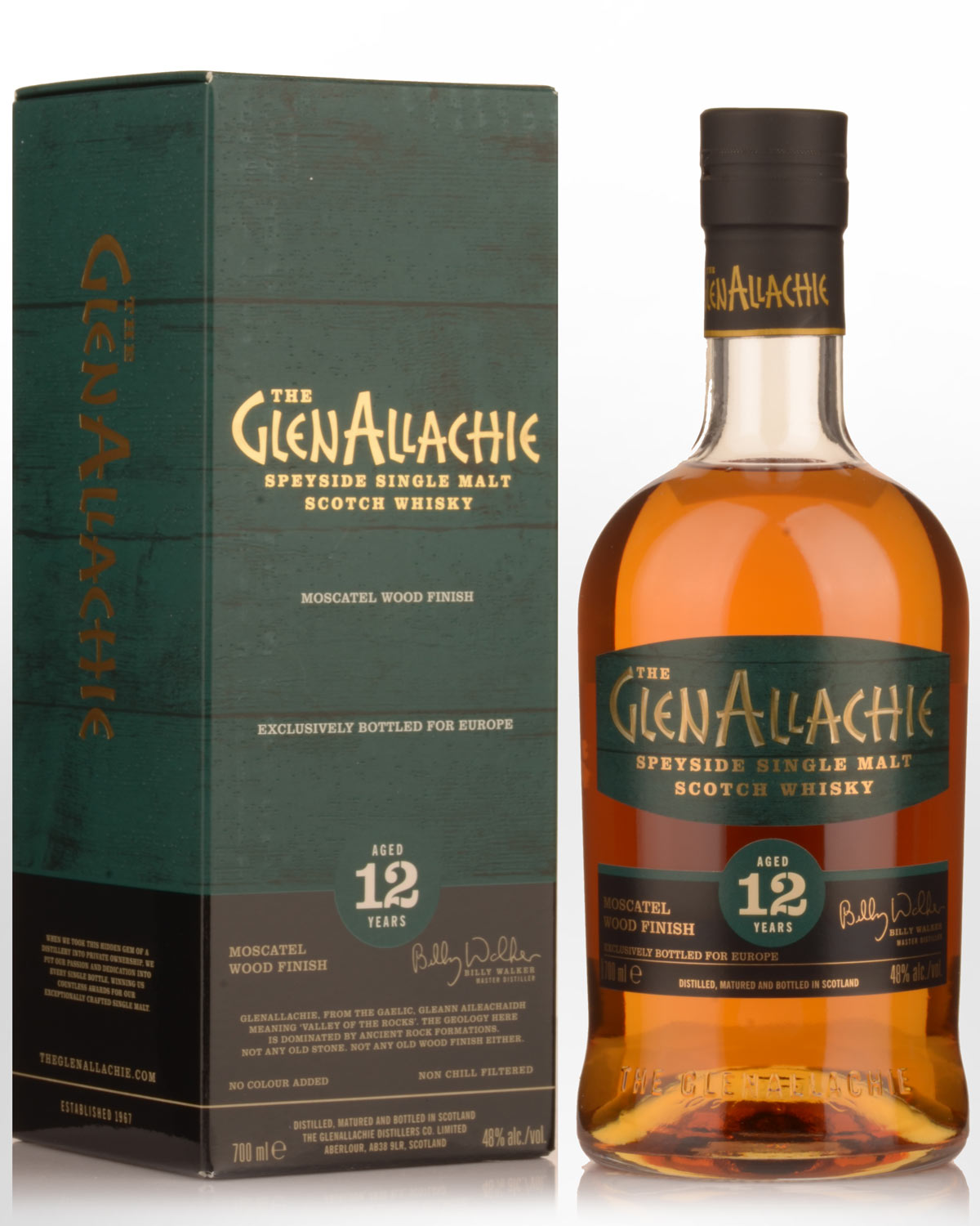 The GlenAllachie 12 Year Old Moscatel Wood Finish Single Malt Scotch Whisky (700ml)