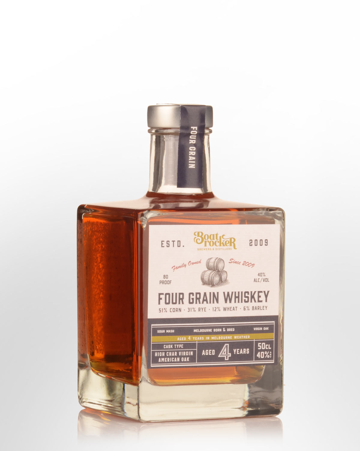 Boatrocker Four Grain Australian Whisky (500ml)
