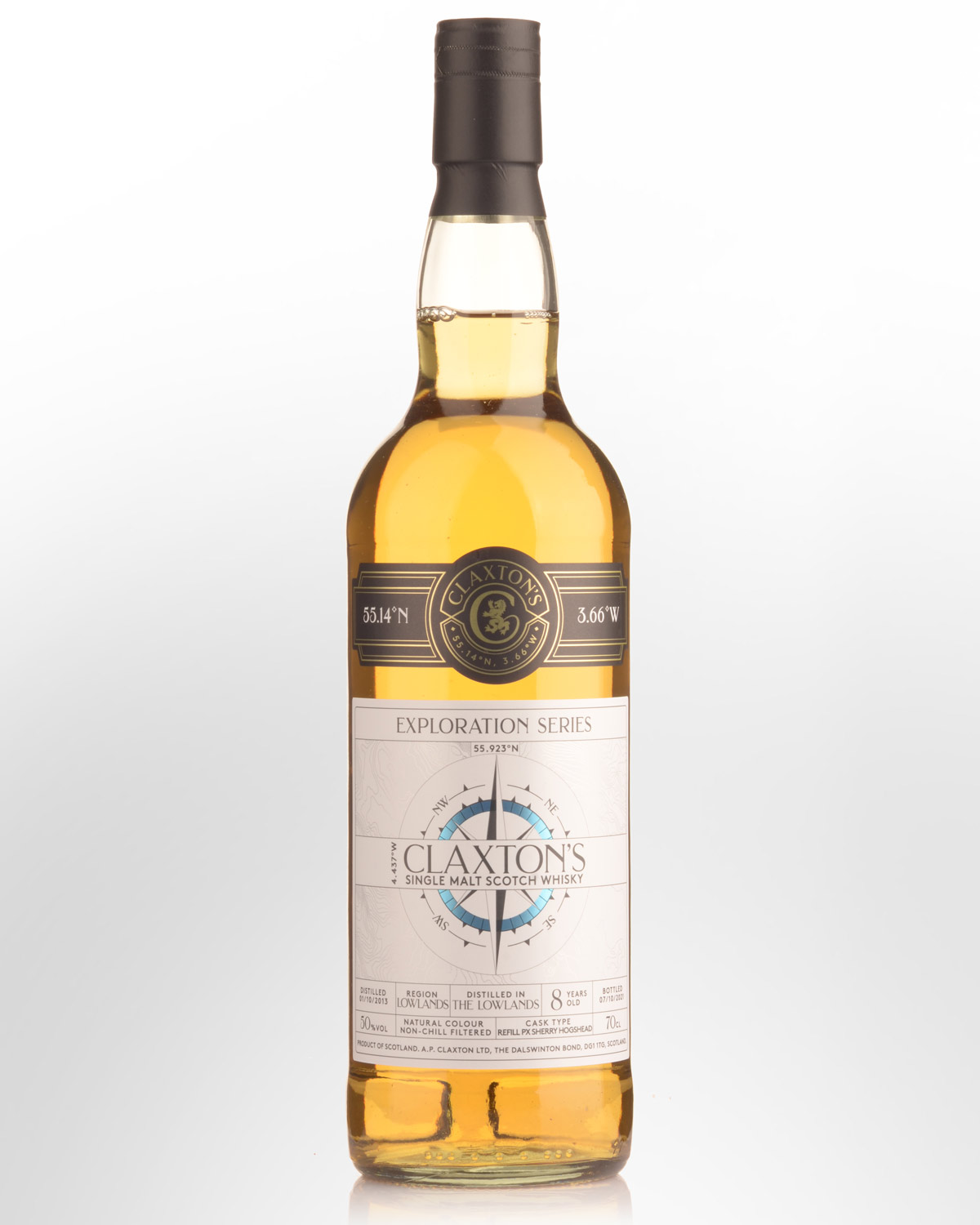 Claxton's Exploration Series Lowlands 8 Year Old Single Malt Scotch Whisky (700ml)