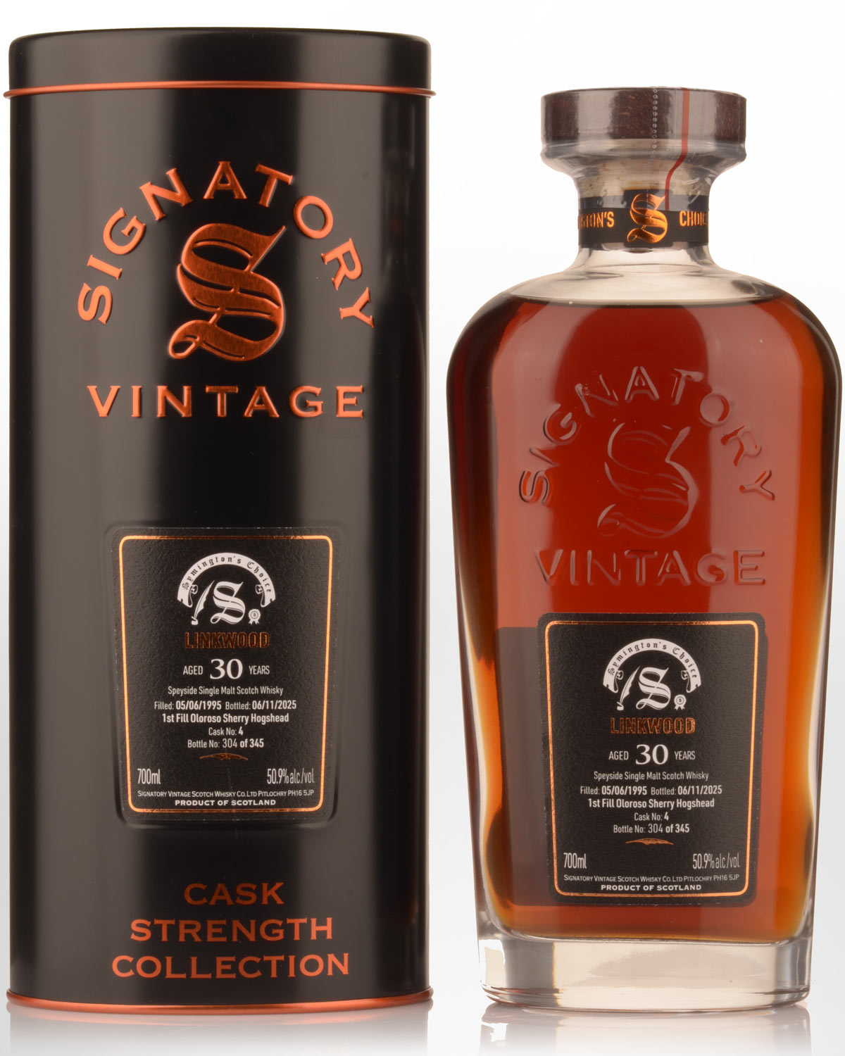 1995 Signatory Vintage Linkwood 30 Year Old Symington's Choice Cask Strength Single Malt Scotch Whisky (700ml)