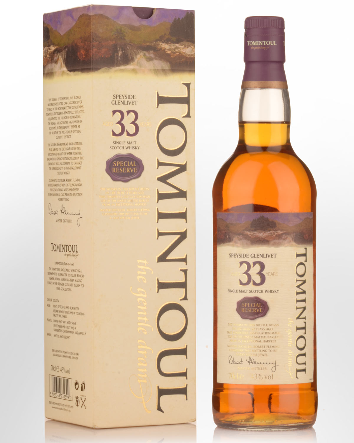Tomintoul 33 Year Old Special Reserve Single Malt Scotch Whisky (700ml)