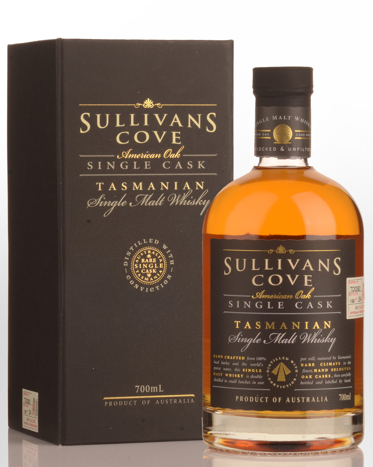 Sullivans Cove Single Cask American Oak Barrel TD0262 Single Malt Australian Whisky (700ml)