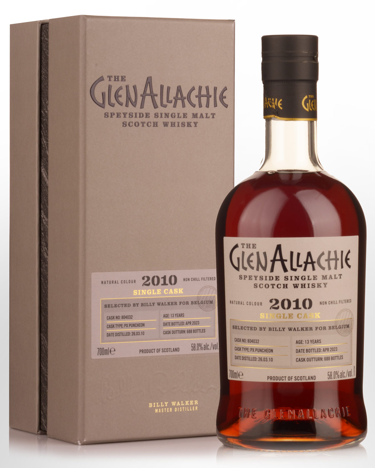 2010 Glenallachie Single Cask #804032 13 Year Old Cask Strength Single Malt Scotch Whisky (700ml) - Selected for Belgium