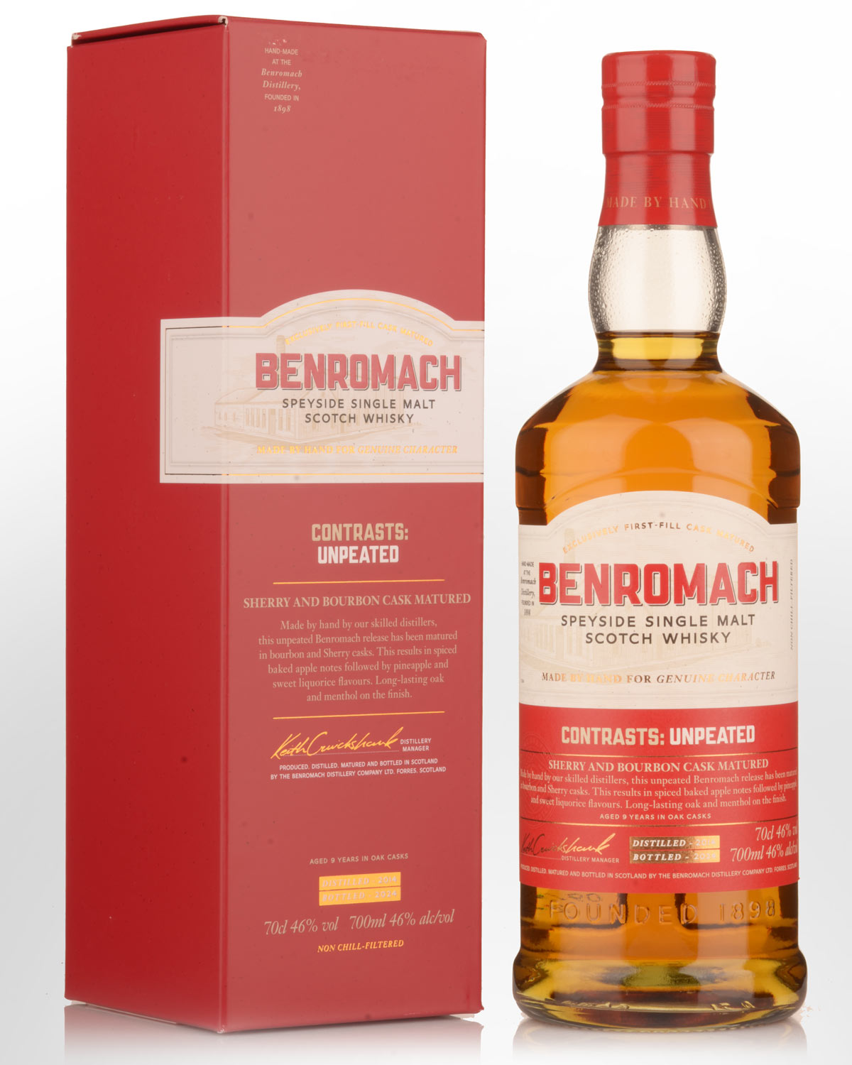 Benromach Contrasts Unpeated Single Malt Scotch Whisky (700ml)