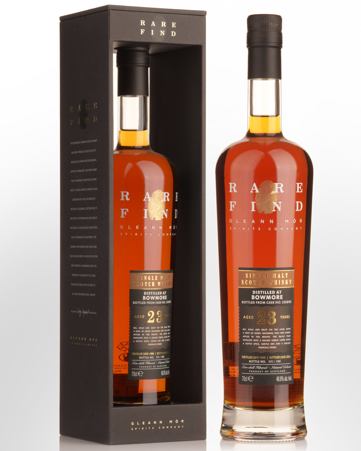 1998 Gleann Mor Spirits Company Rare Find Bowmore 23 Year Old Cask Strength Single Malt Scotch Whisky (700ml)