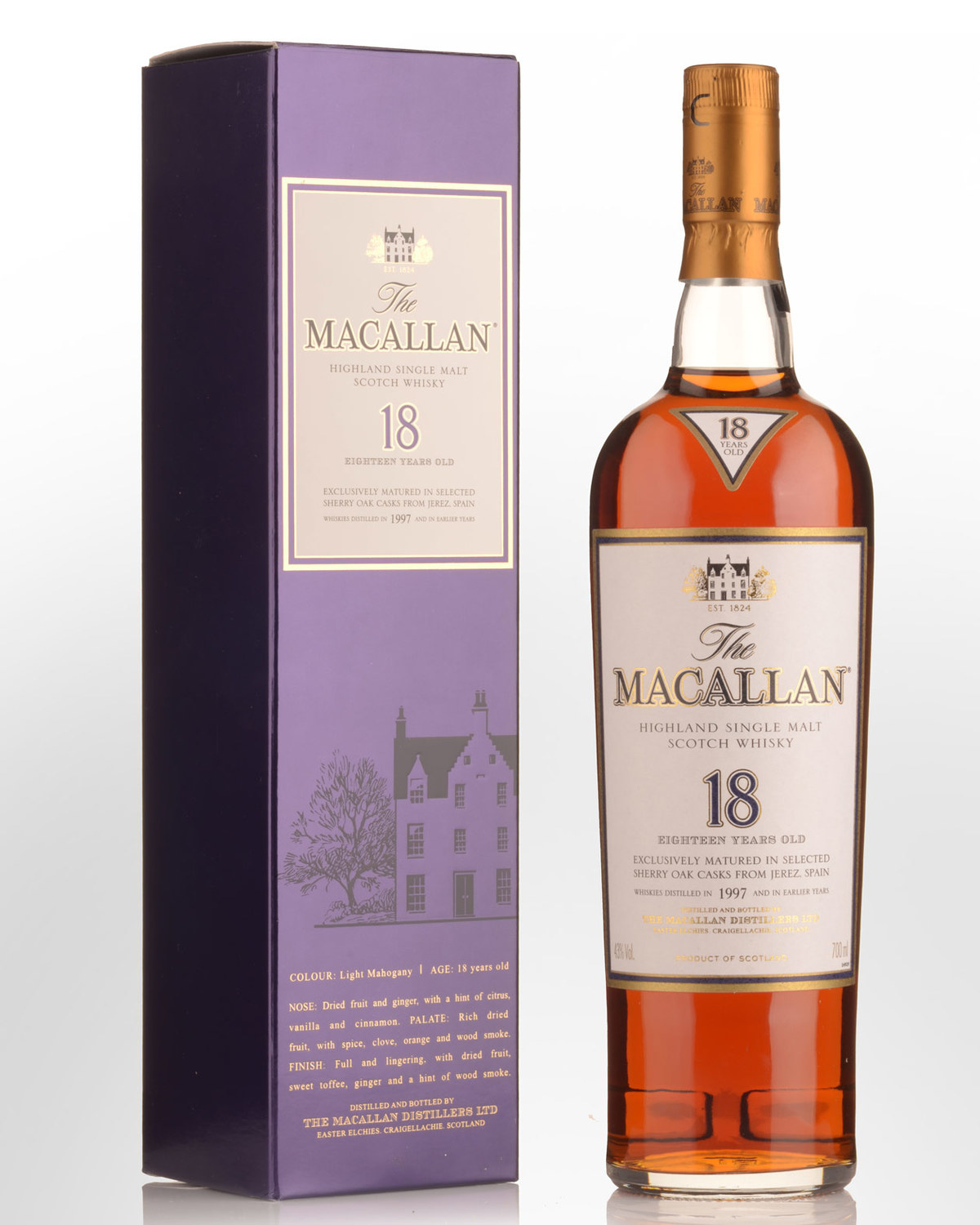 ウイスキー The Macallan 18 Years Old Sherry 700ml The Macallan Sherry Oak 18 Year Old Single Malt Whisky 750ml