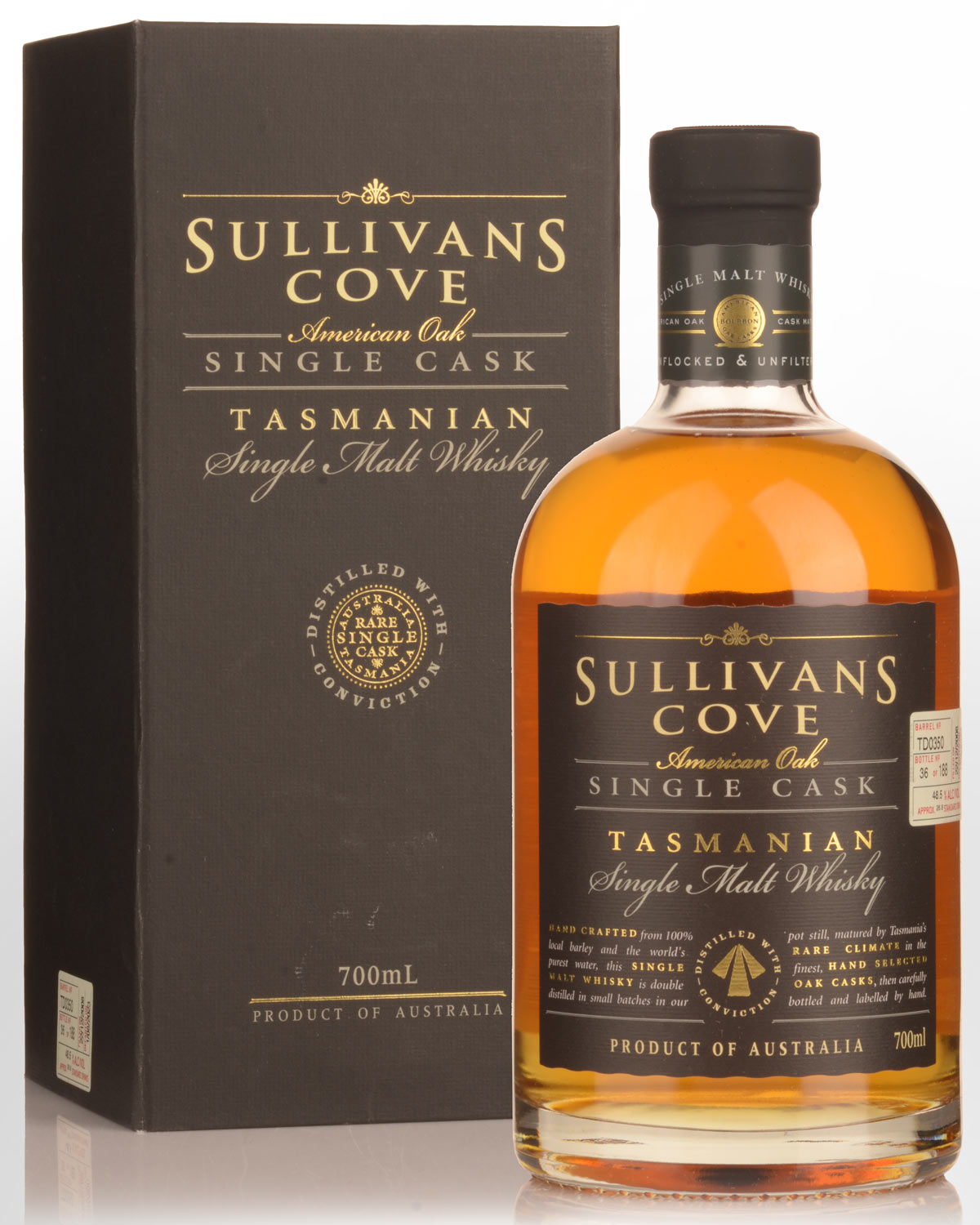 Sullivans Cove Single Cask American Oak Barrel TD0350 Single Malt Australian Whisky (700ml)