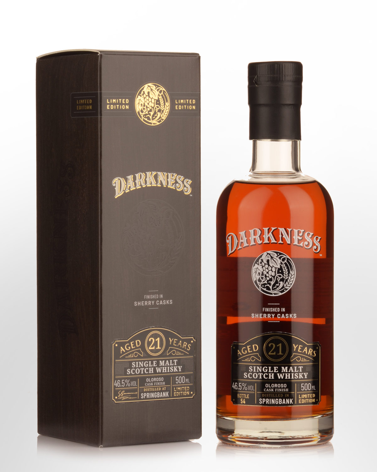 Darkness Springbank Oloroso Cask Finish 21 Year Old Single Malt Scotch Whisky (500ml)