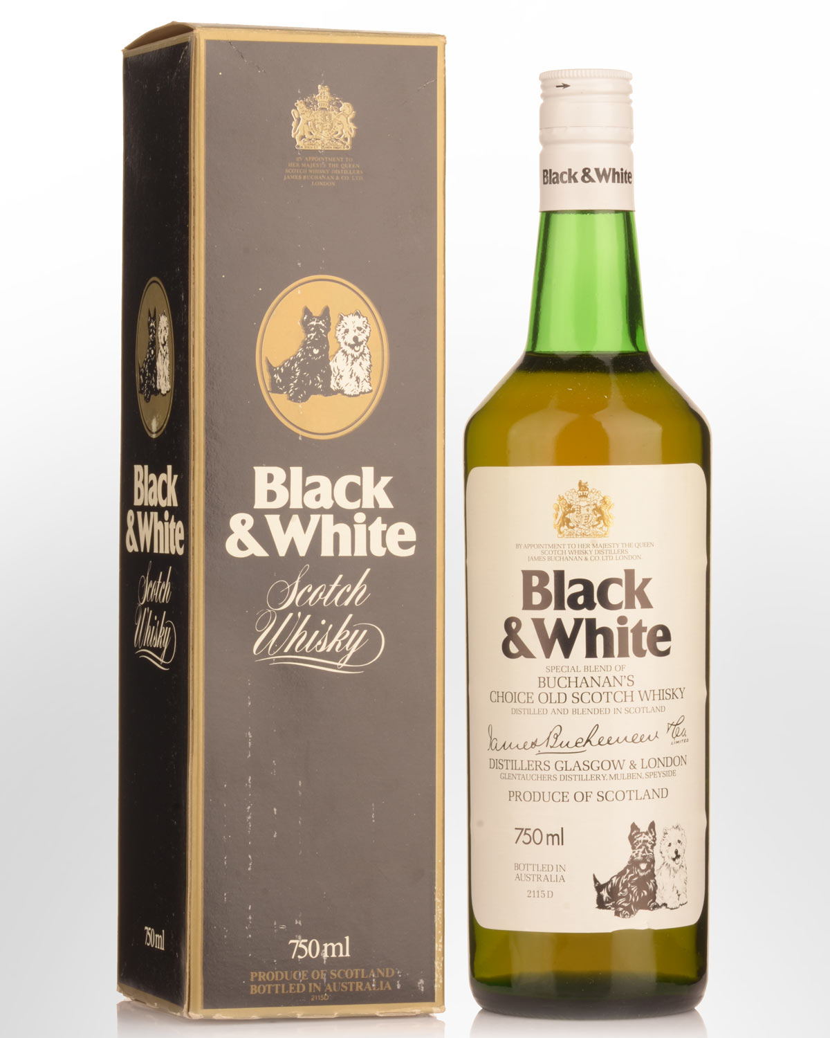 Black & White Buchanan's Choice Blended Scotch Whisky (750ml) - 1980s Bottling