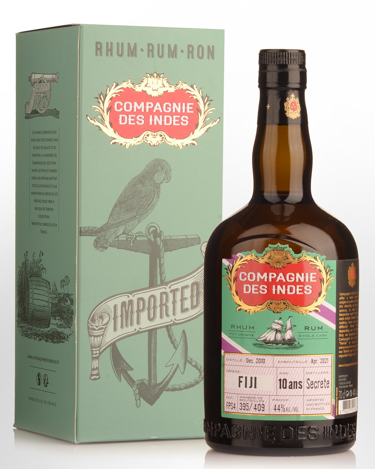 2010 Compagnie des Indes (Secret Distillery) 10 Year Old Single Cask Fiji Rum (700ml)