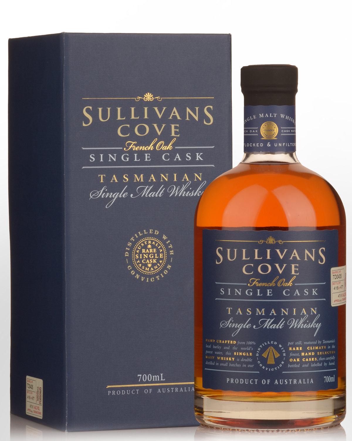 Sullivans Cove Single Cask French Oak Barrel TD0405 Single Malt Australian Whisky (700ml)