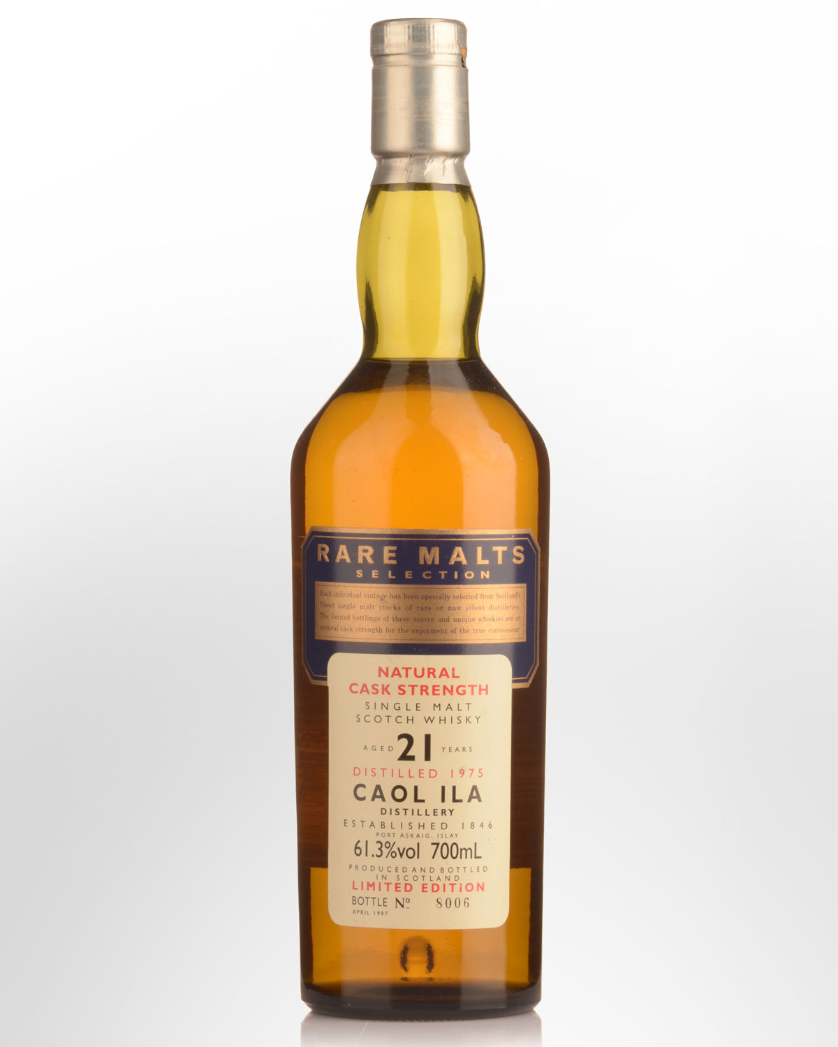 1975 Rare Malts Selection Caol Ila 21 Year Old Cask Strength Single Malt Scotch Whisky (700ml)