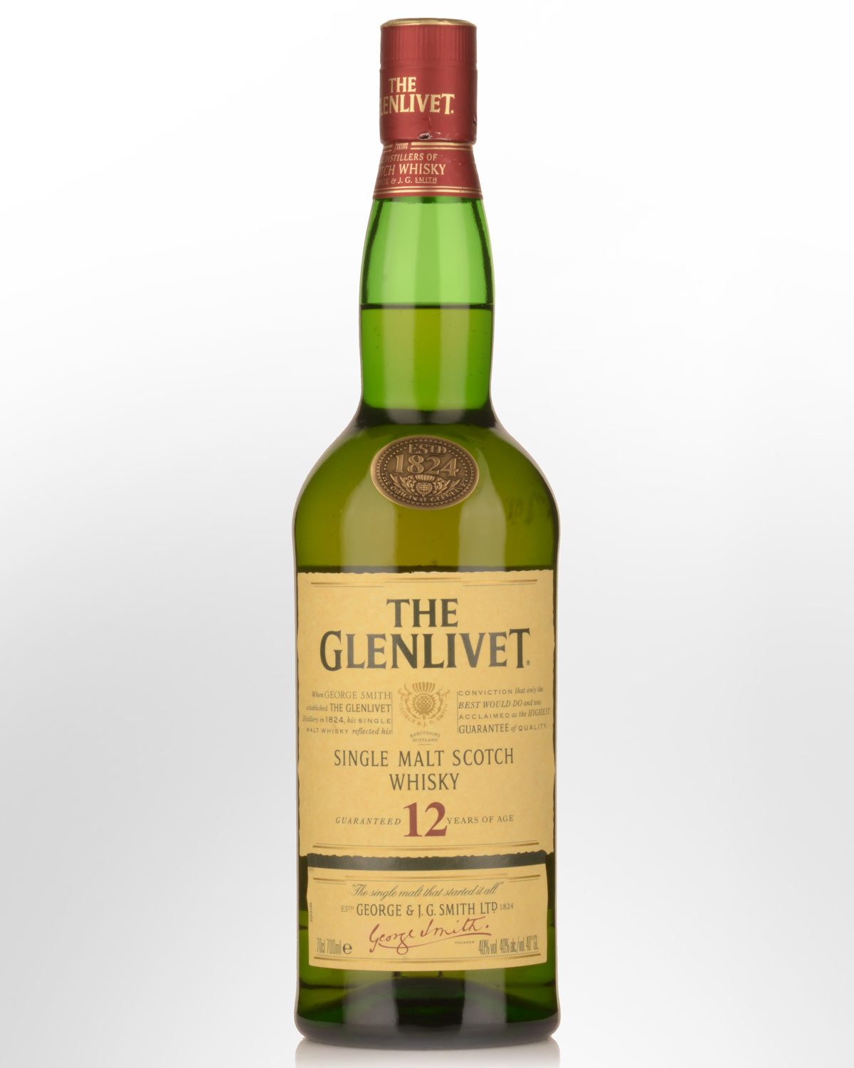 Glenlivet 12 Year Old Single Malt Scotch Whisky (700ml) - circa 2010 bottling