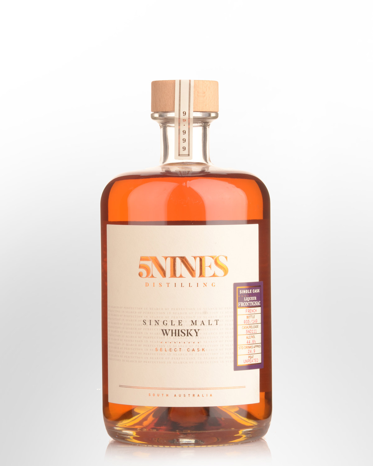 5 Nines Distilling Frontignac Cask 5ND111 Single Malt Australian Whisky (700ml)