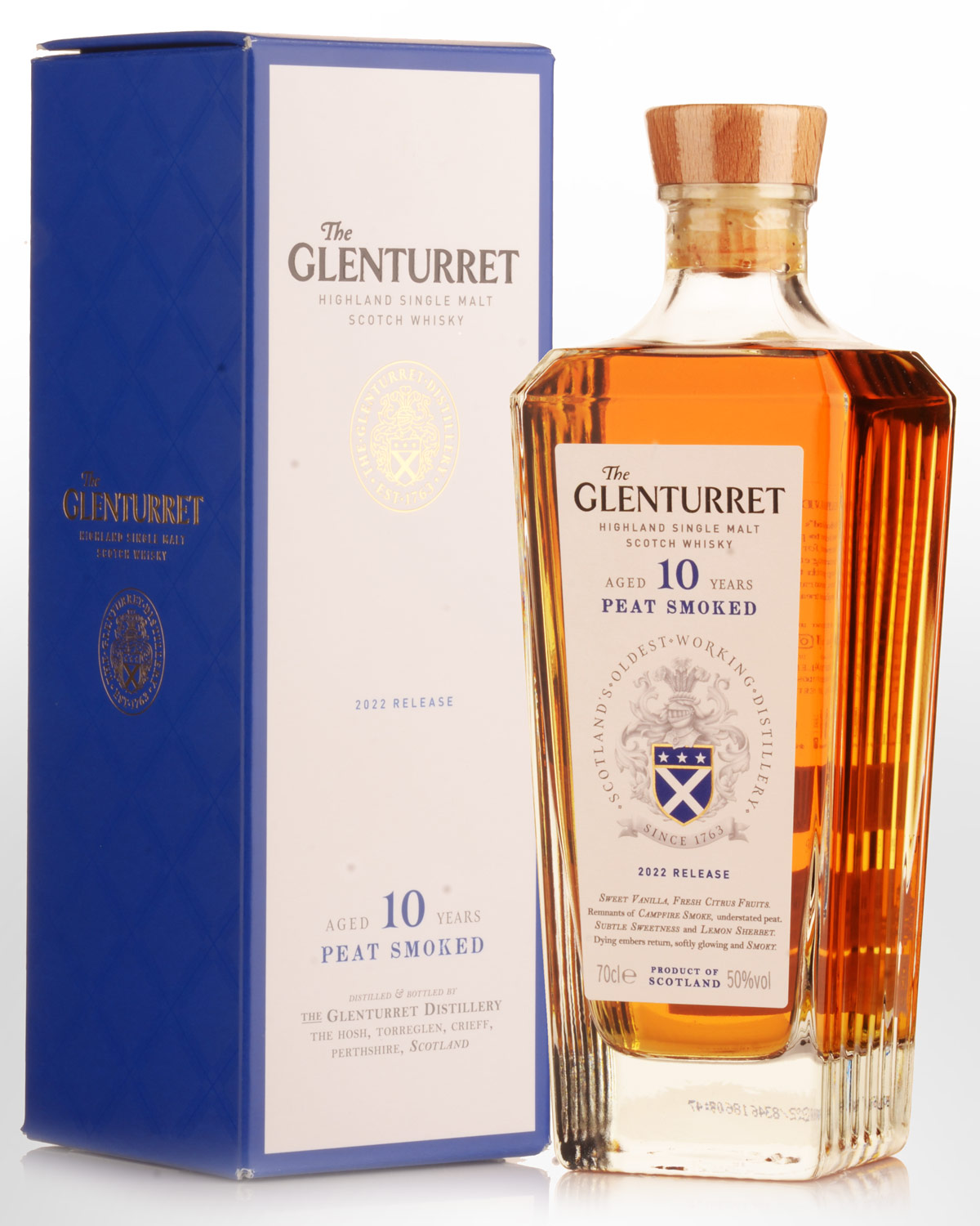 The Glenturret 2022 Release 10 Year Old Peat Smoked Single Malt Scotch Whisky (700ml)