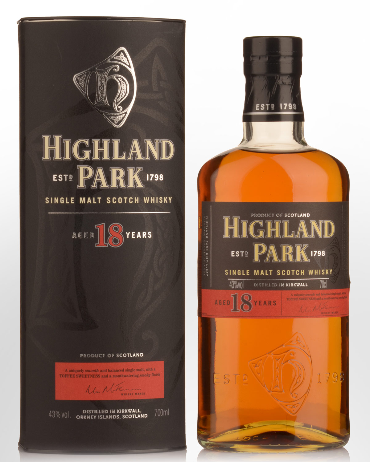 Highland Park 18 Year Old Single Malt Scotch Whisky (700ml) - Older Bottling
